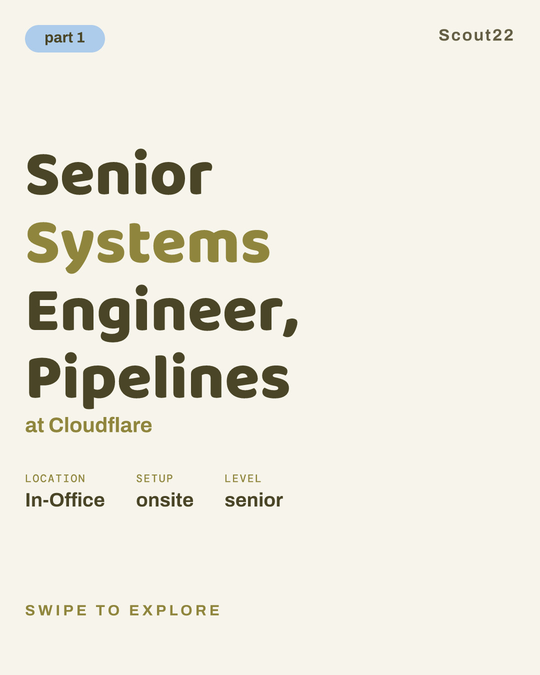Senior Systems Engineer, Pipelines at Cloudflare