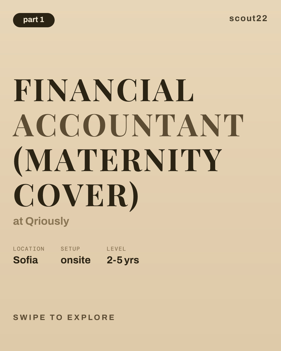 Financial Accountant (Maternity cover) at Qriously