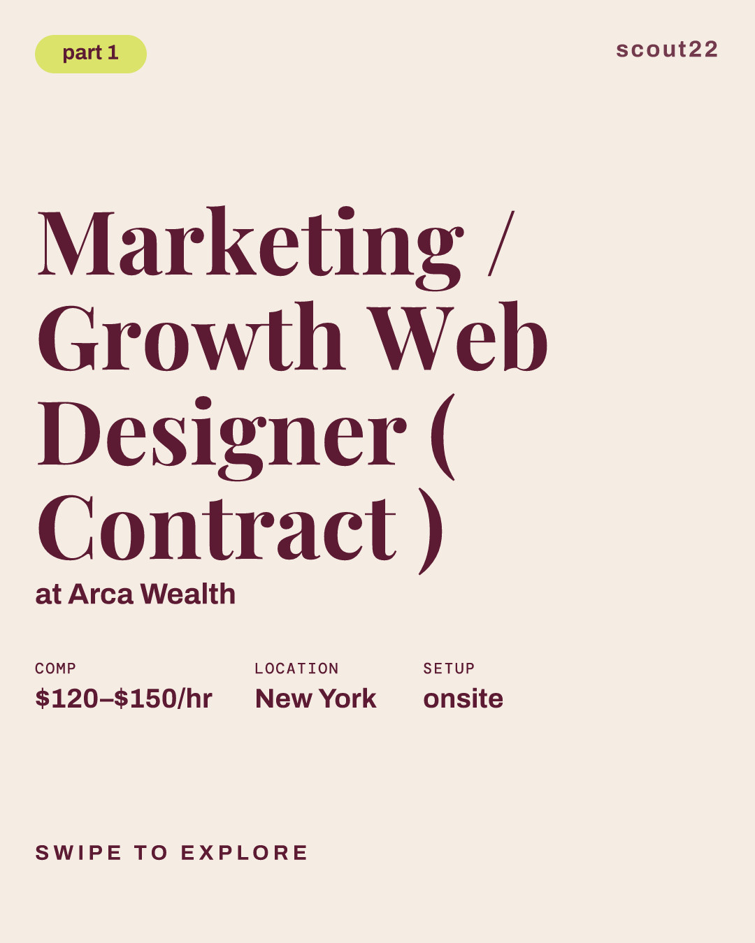 Marketing / Growth Web Designer ( Contract ) at Arca Wealth