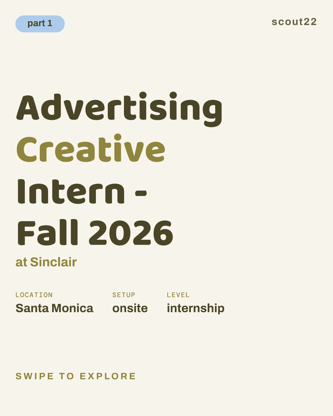 Advertising Creative Intern - Fall 2026 at Sinclair