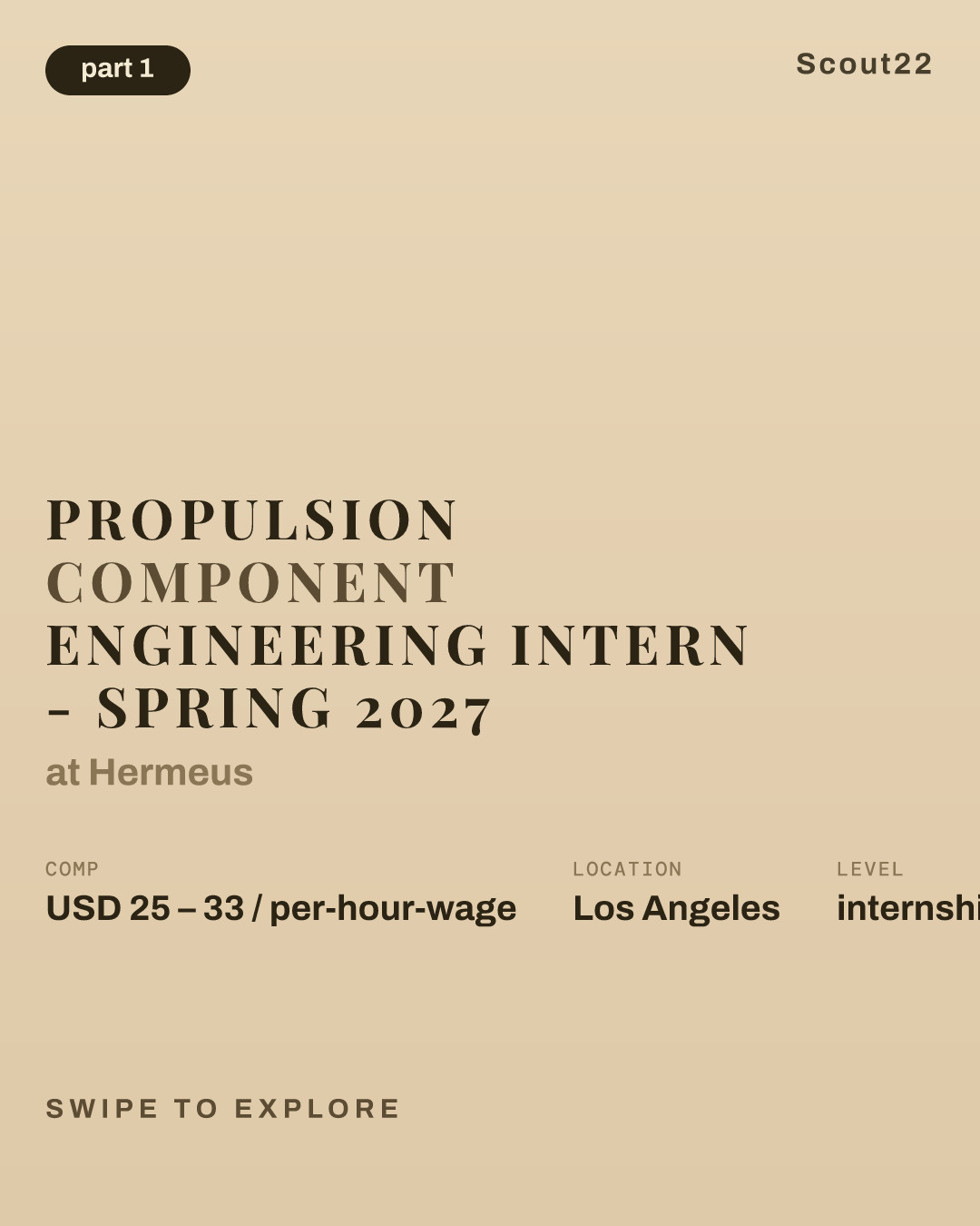 Propulsion Component Engineering Intern - Spring 2027 at Hermeus