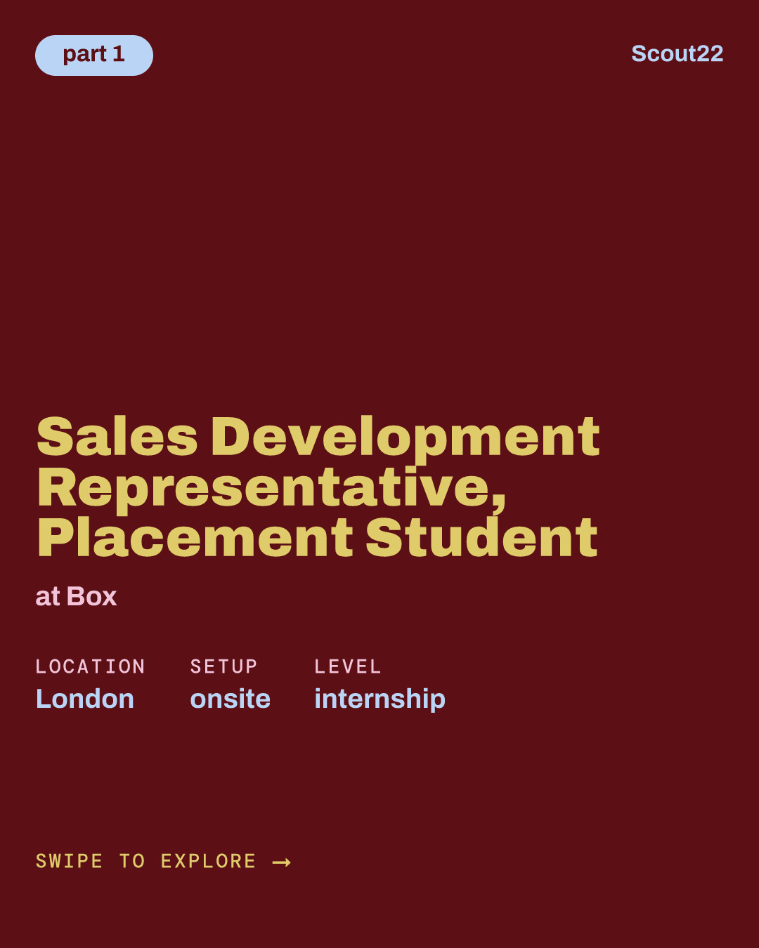 Sales Development Representative, Placement Student at Box