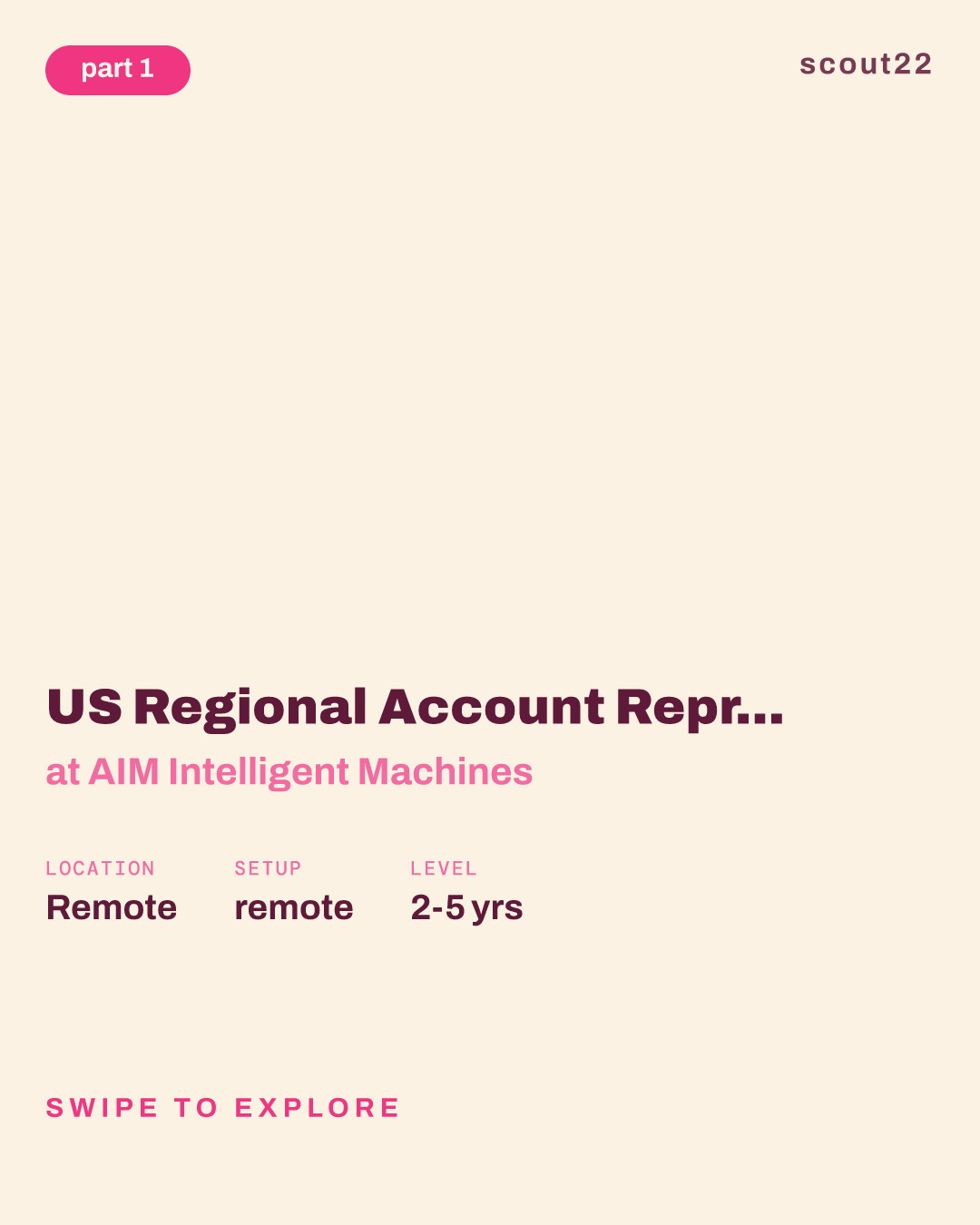 US Regional Account Representative - Channel & Key Accounts at AIM Intelligent Machines
