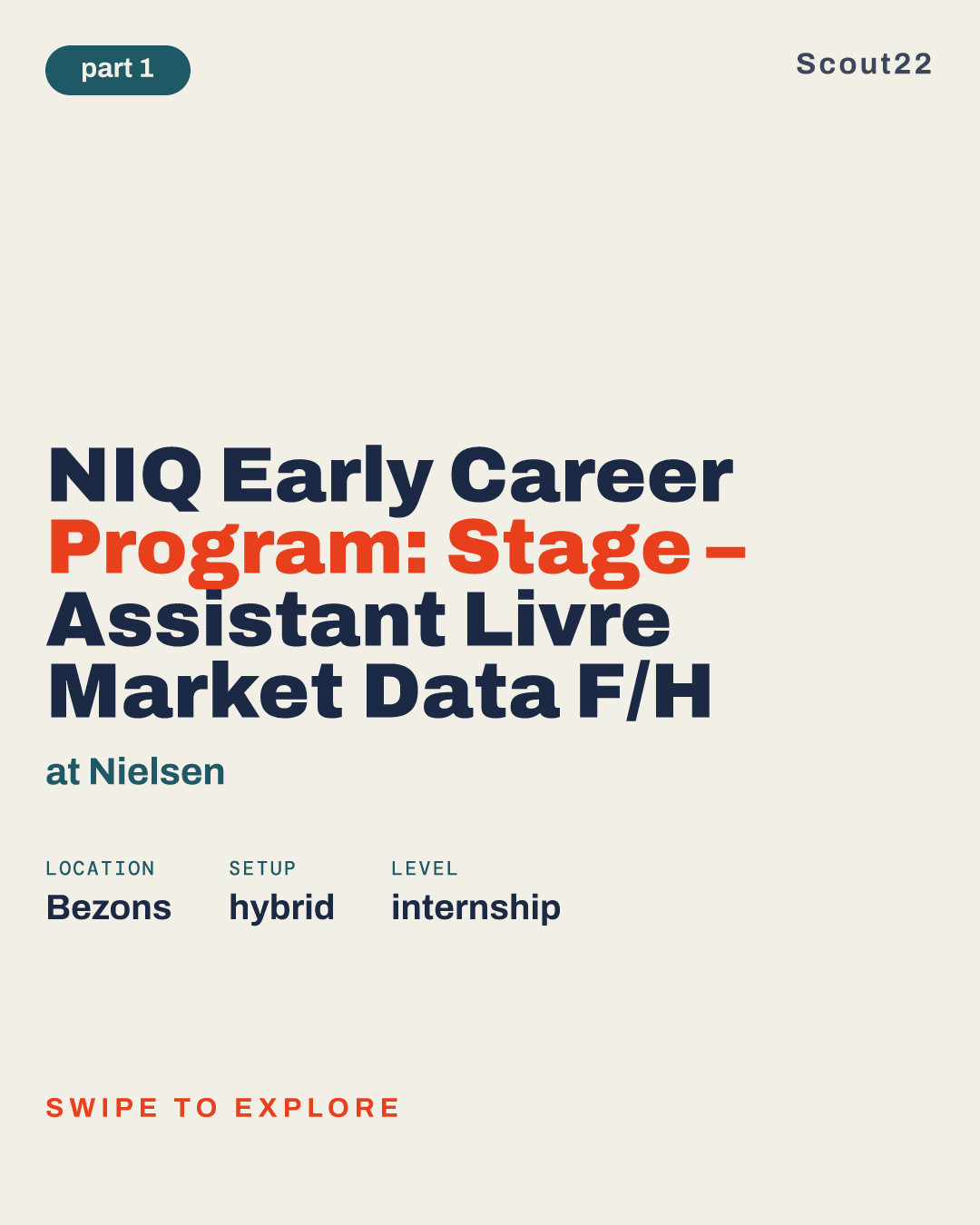 NIQ Early Career Program: Stage – Assistant Livre Market Data F/H at Nielsen