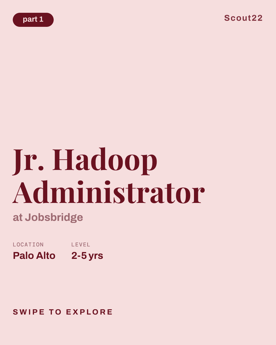 Jr. Hadoop Administrator at Jobsbridge