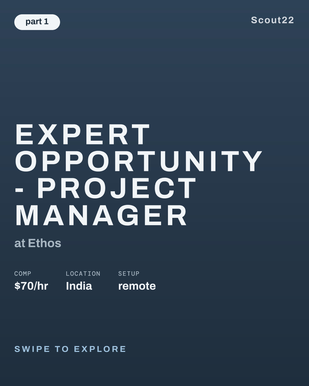 Expert Opportunity - Project Manager ($70/hr, up to $1,400/week) at Ethos