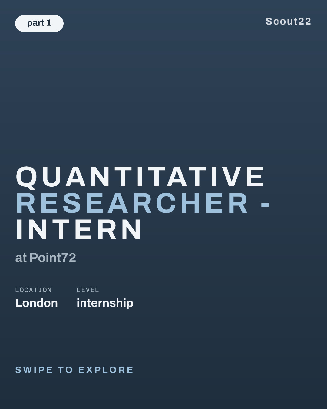 Quantitative Researcher - Intern at Point72