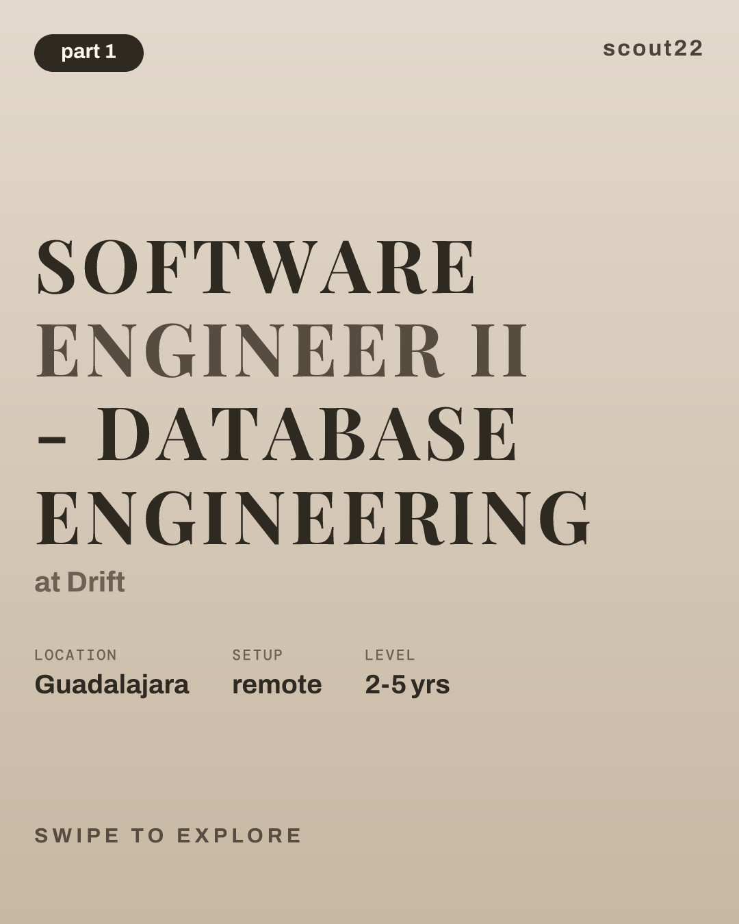 Software Engineer II - Database Engineering at Drift