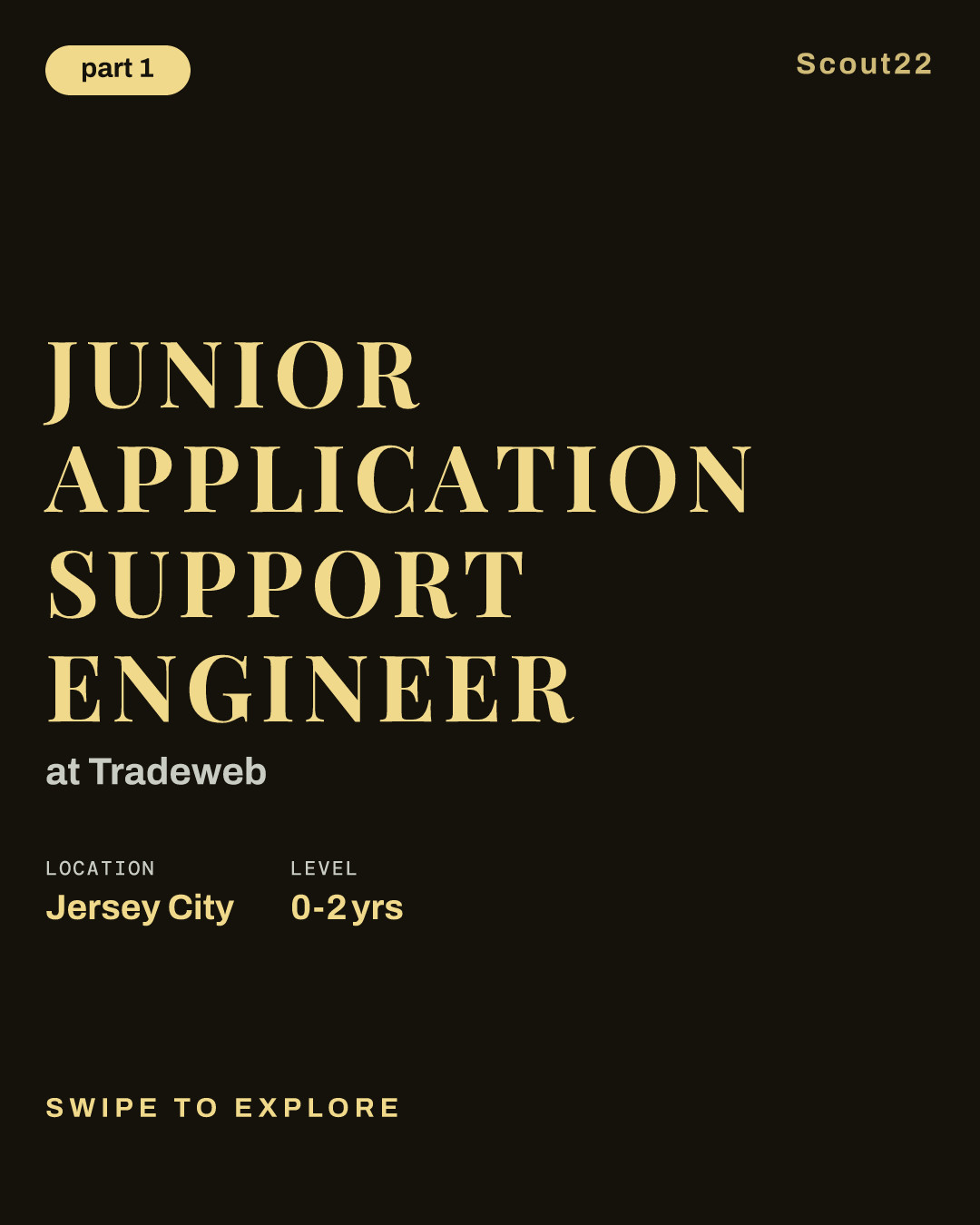 Junior Application Support Engineer at Tradeweb