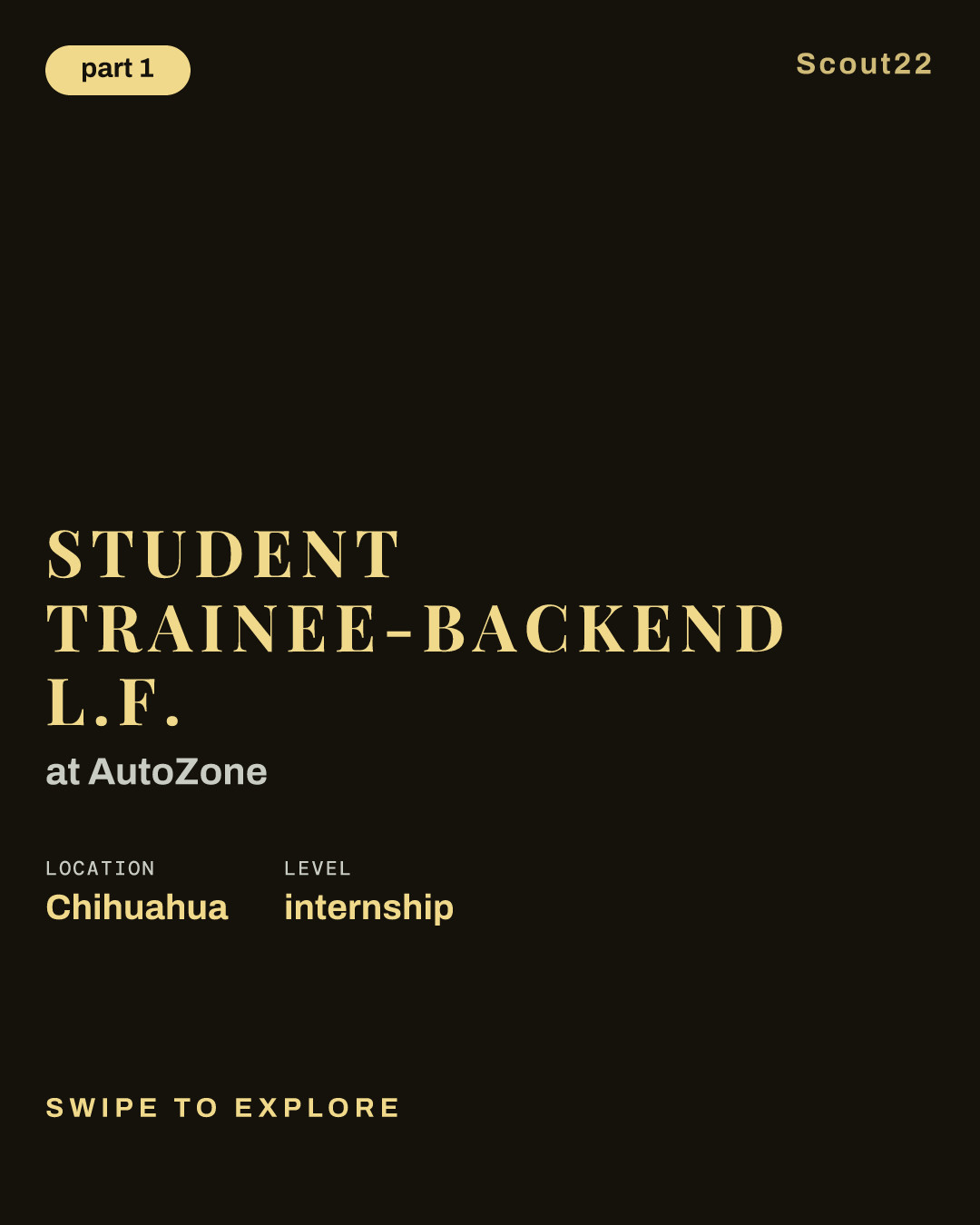 Student Trainee-Backend L.F. at AutoZone
