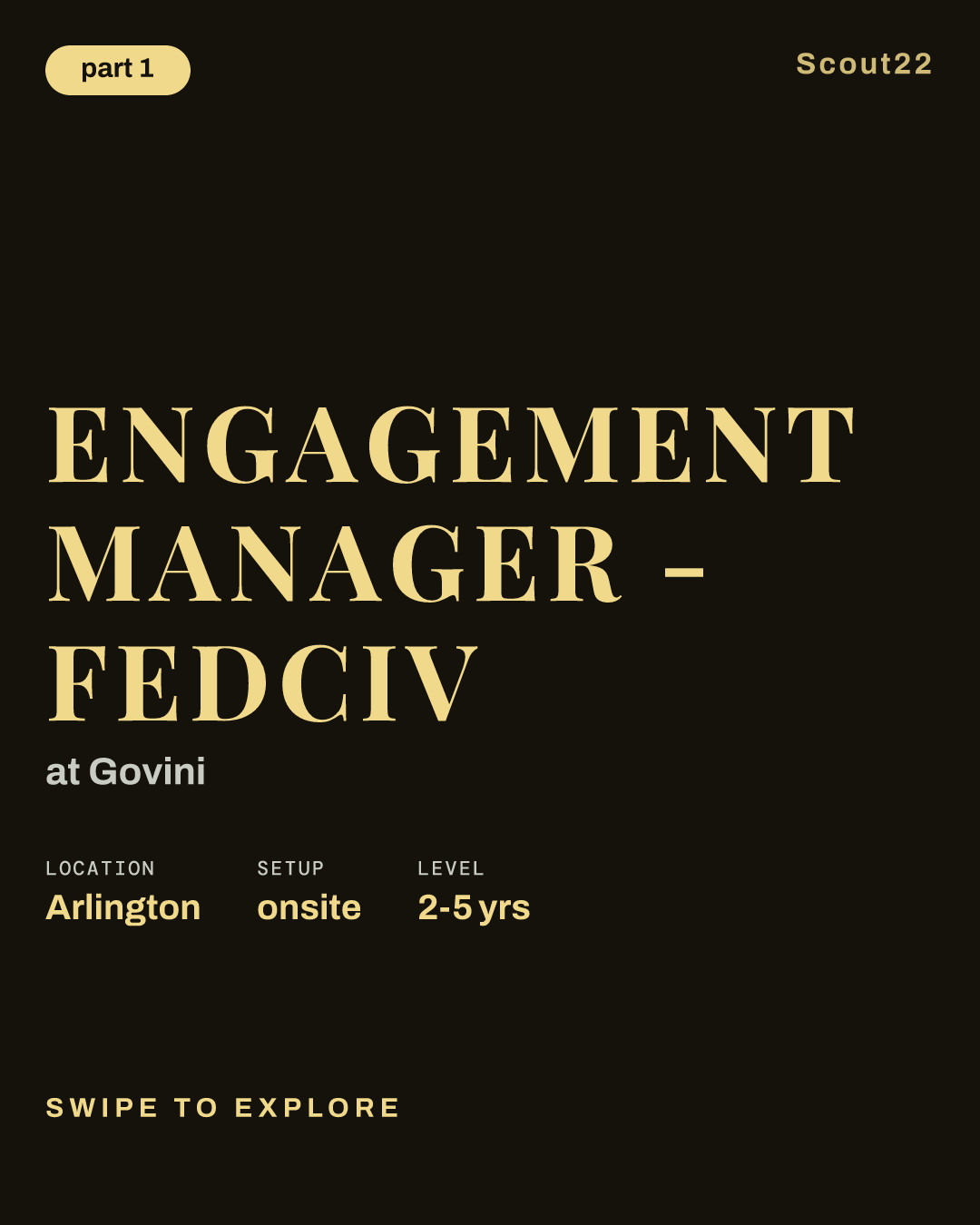 Engagement Manager - FedCiv at Govini