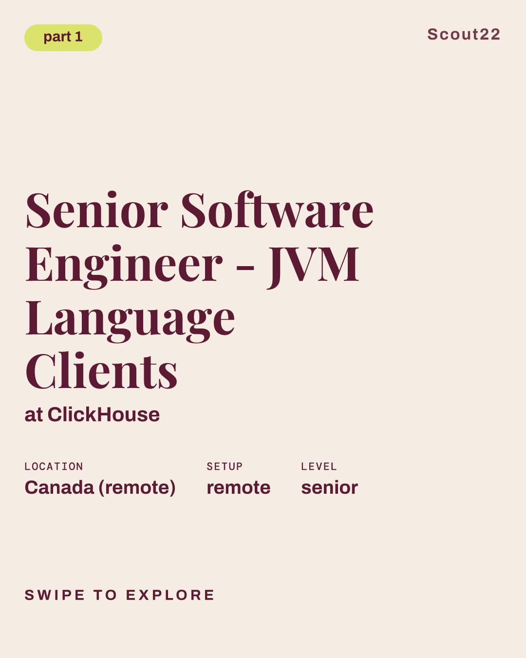 Senior Software Engineer - JVM Language Clients at ClickHouse