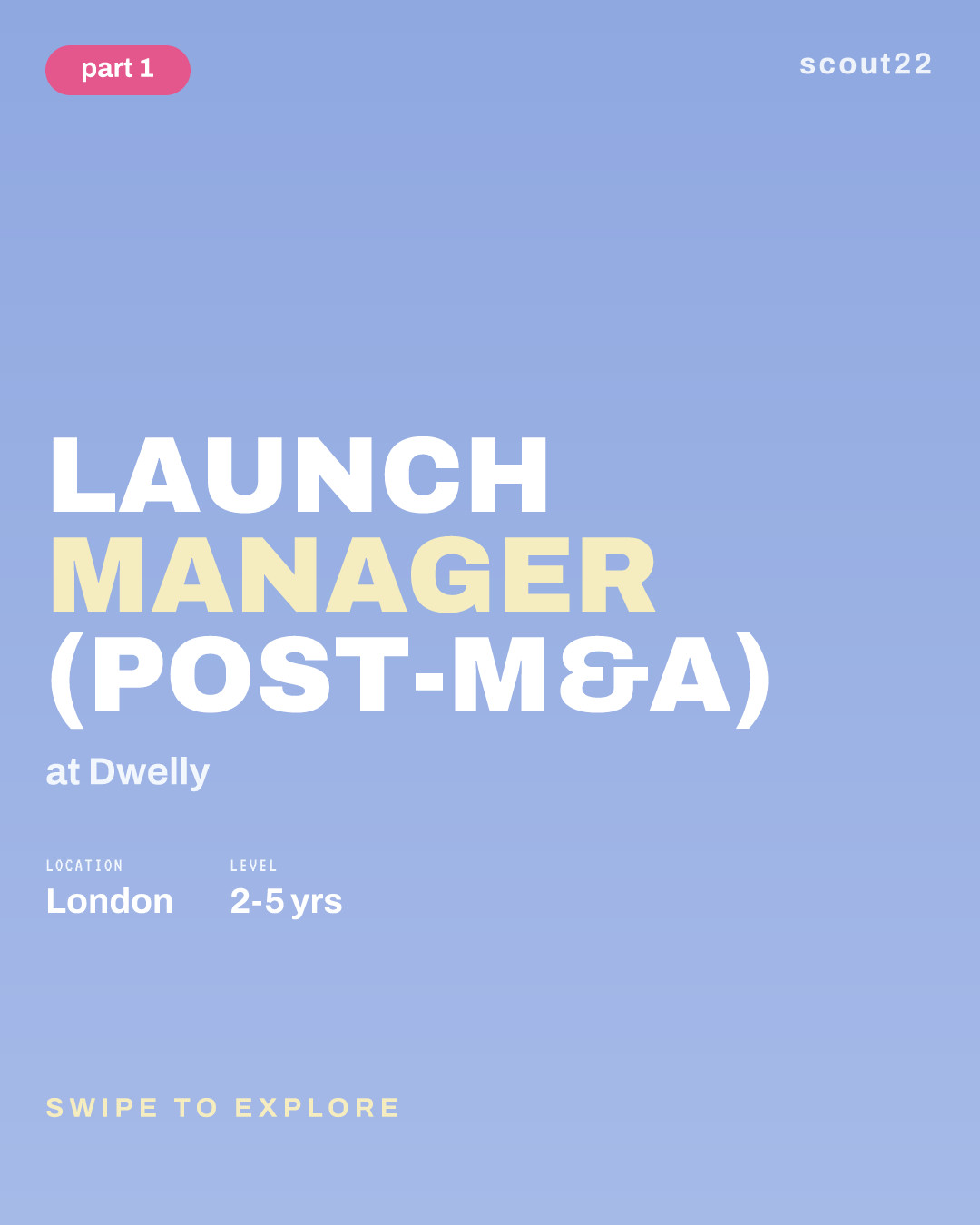 Launch Manager (Post-M&A) at Dwelly
