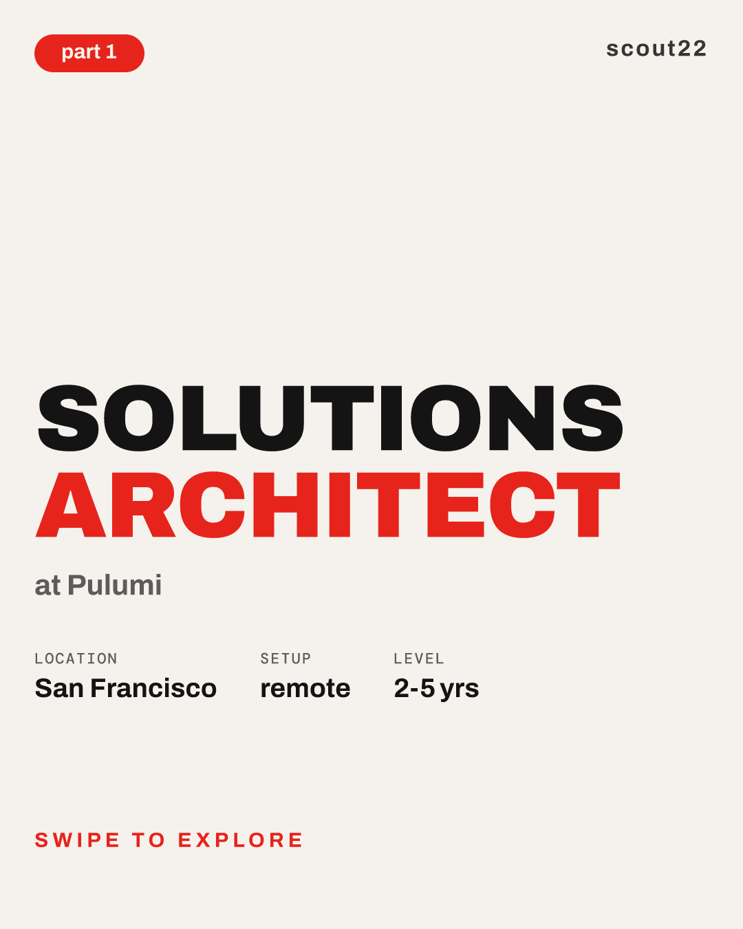 Solutions Architect at Pulumi