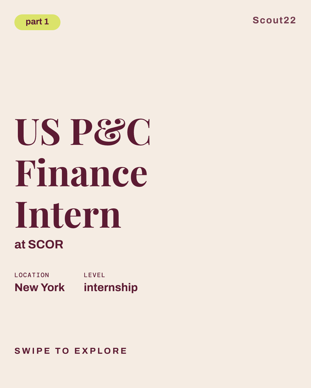 US P&C Finance Intern at SCOR