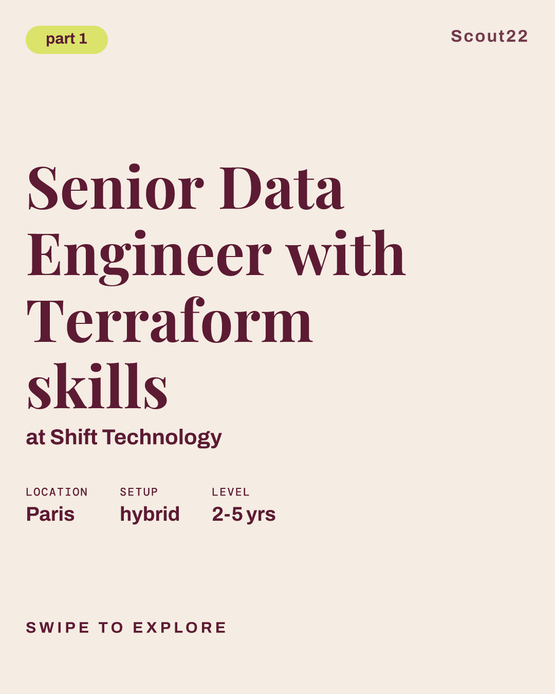 Senior Data Engineer with Terraform skills at Shift Technology