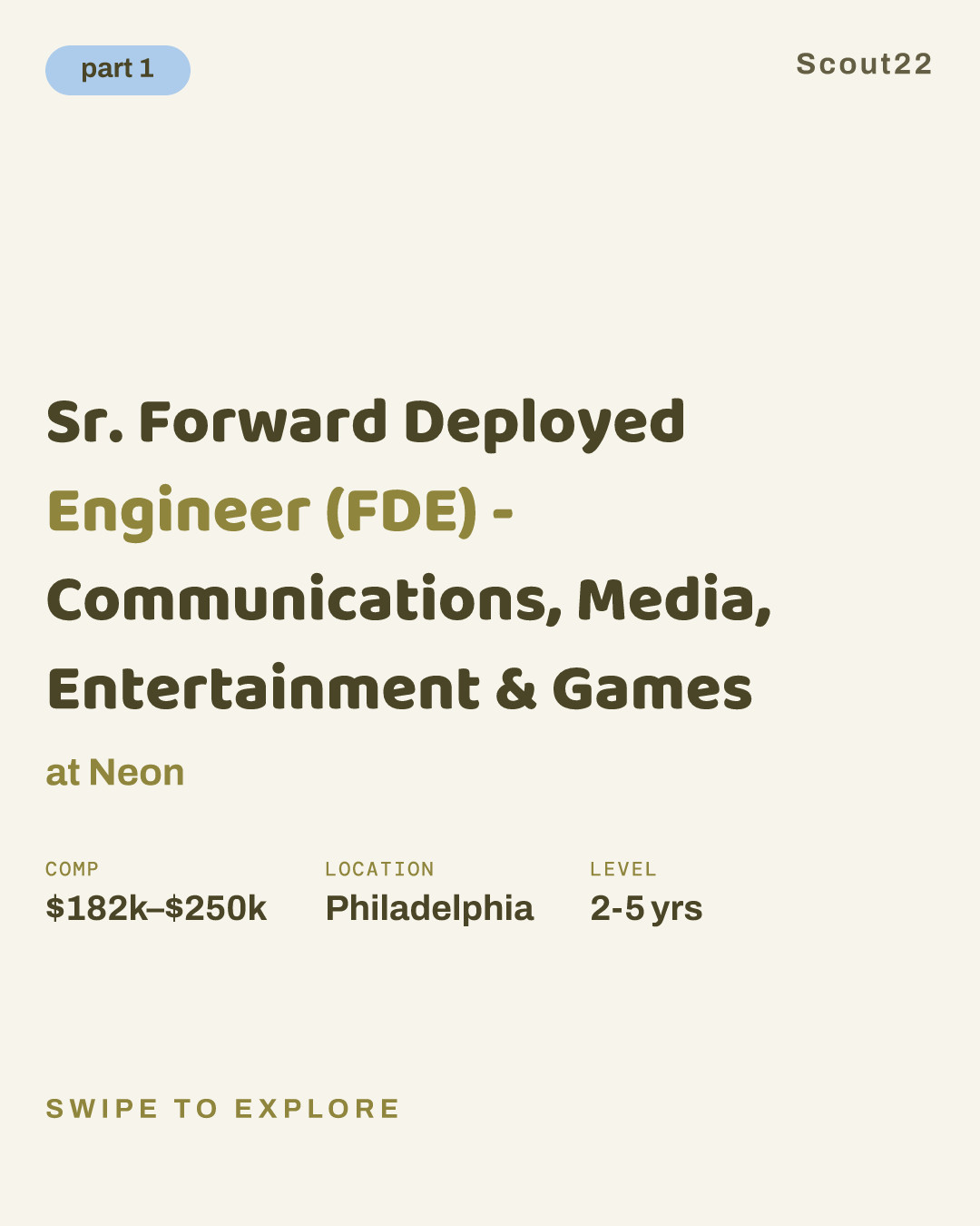 Sr. Forward Deployed Engineer (FDE) - Communications, Media, Entertainment & Games at Neon