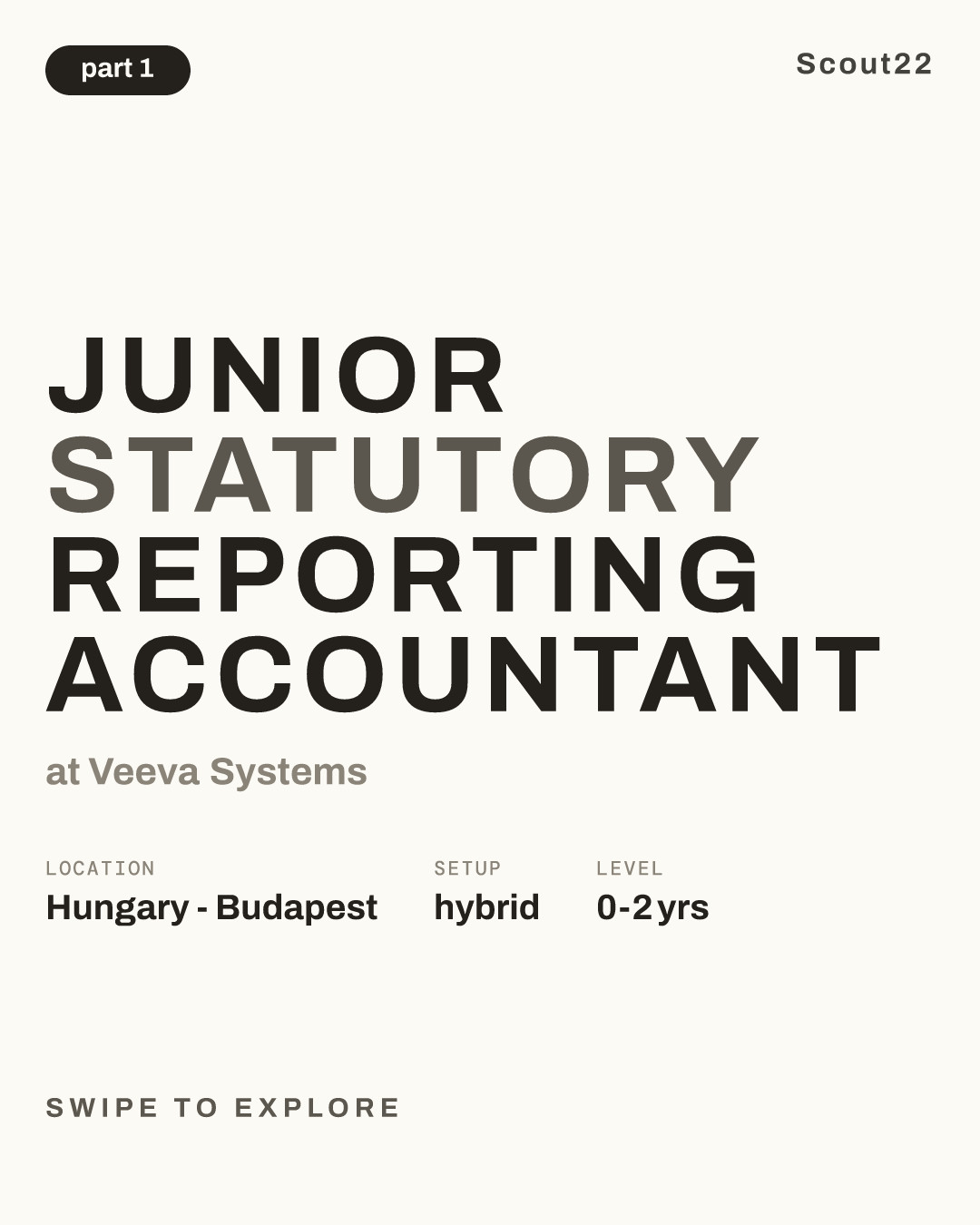 Junior Statutory Reporting Accountant at Veeva Systems