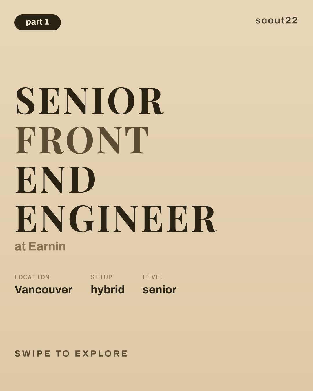 Senior Front End Engineer at Earnin