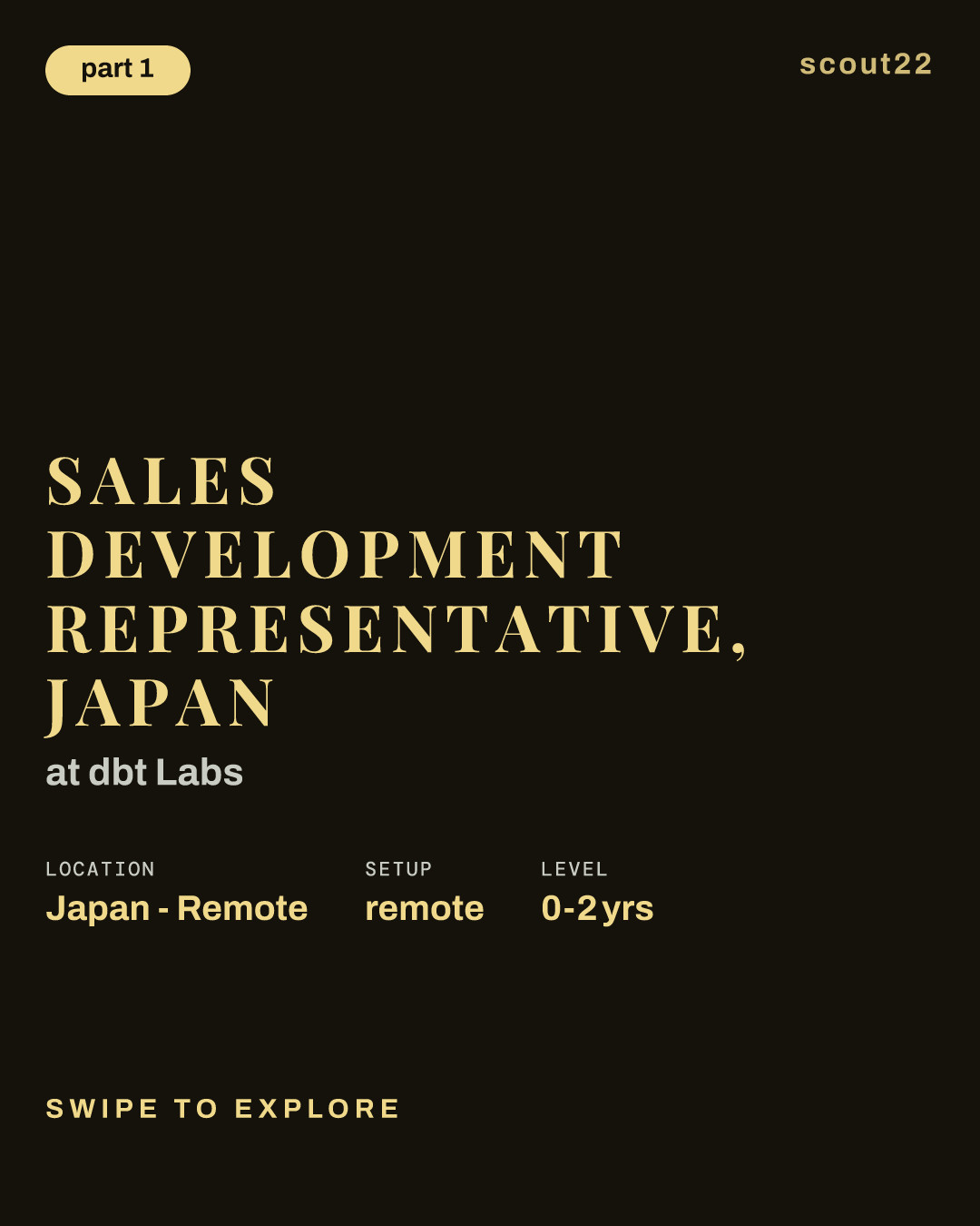Sales Development Representative, Japan at dbt Labs