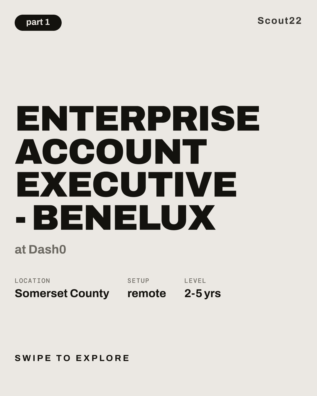 Enterprise Account Executive - Benelux at Dash0