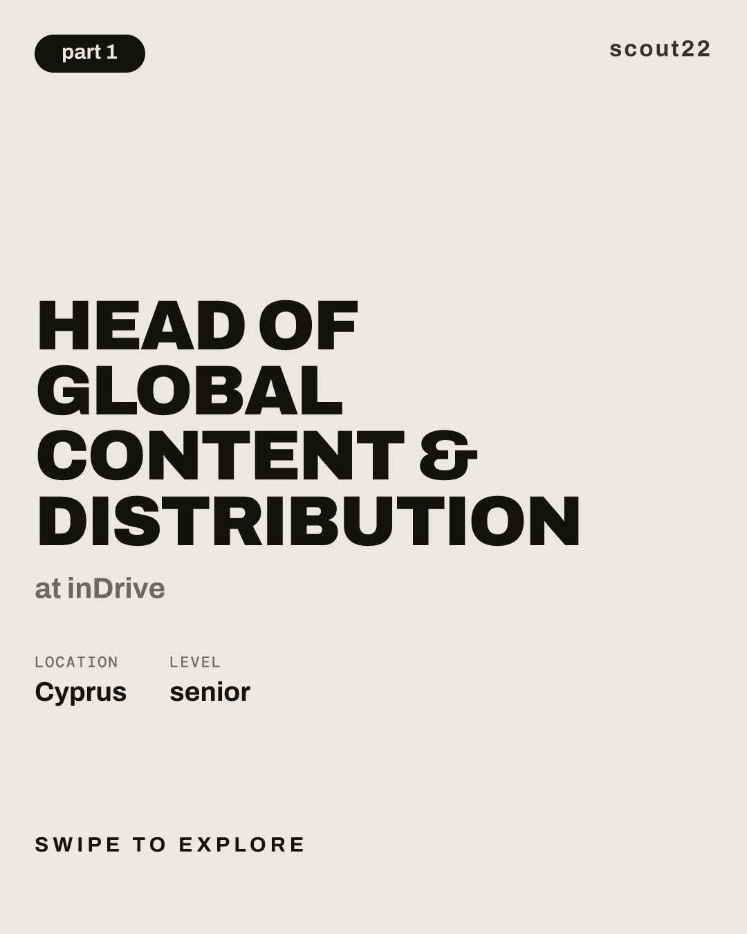 Head of Global Content & Distribution at inDrive