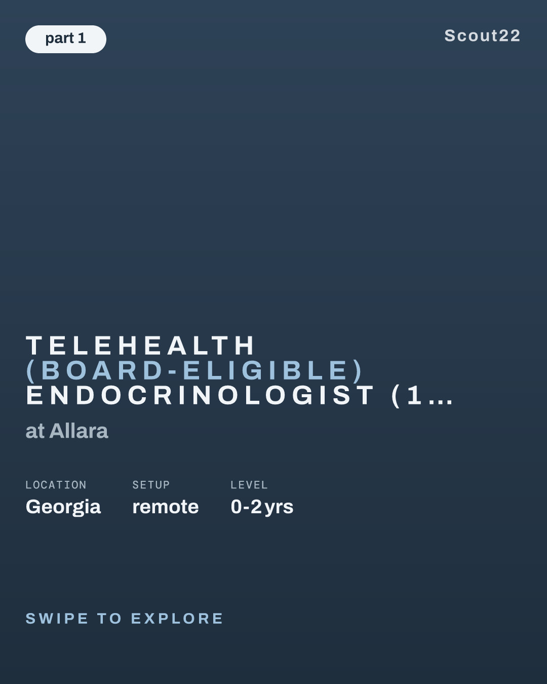 Telehealth (board-eligible) Endocrinologist (1099) | Flexible Schedule at Allara