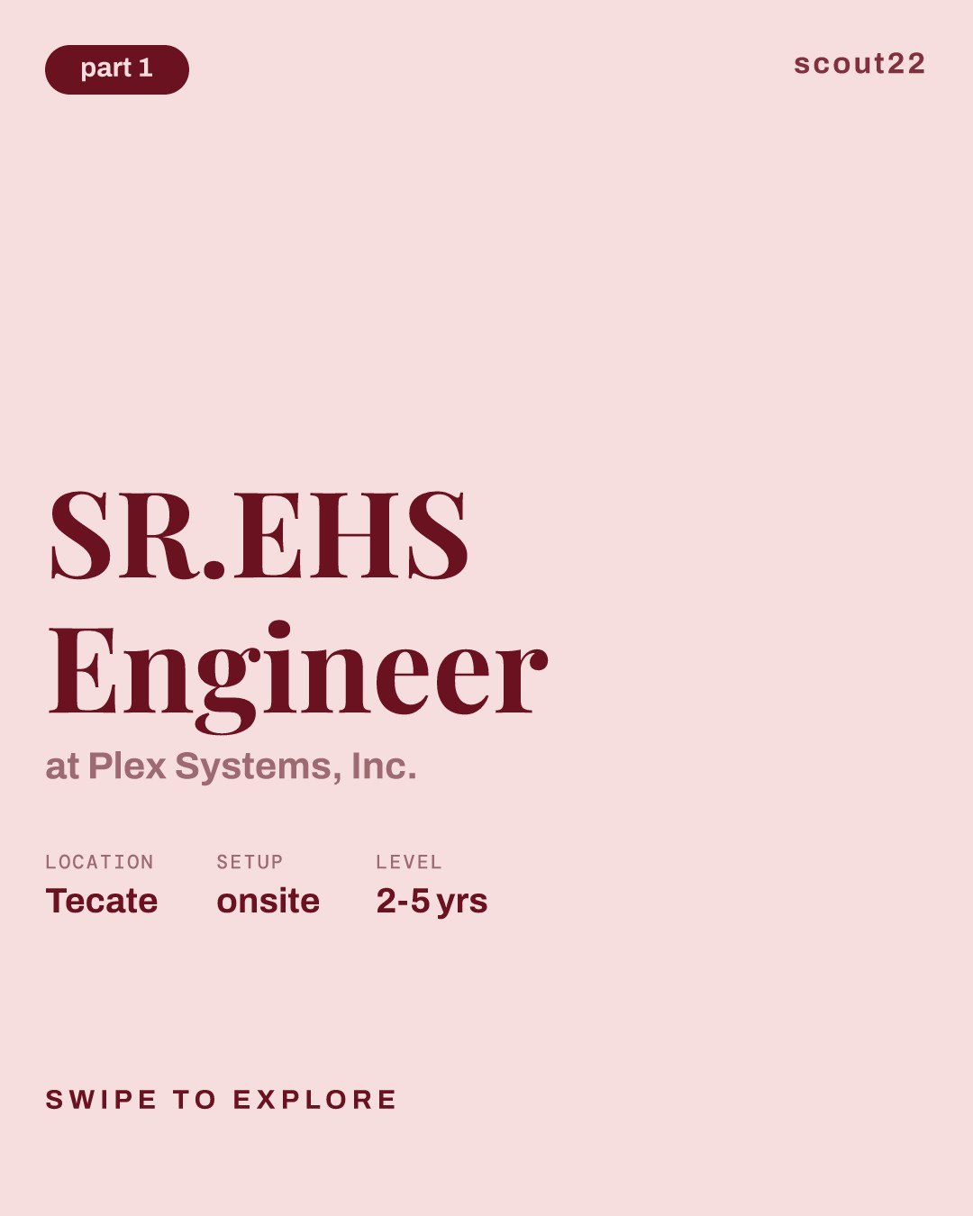 SR.EHS Engineer at Plex Systems, Inc.