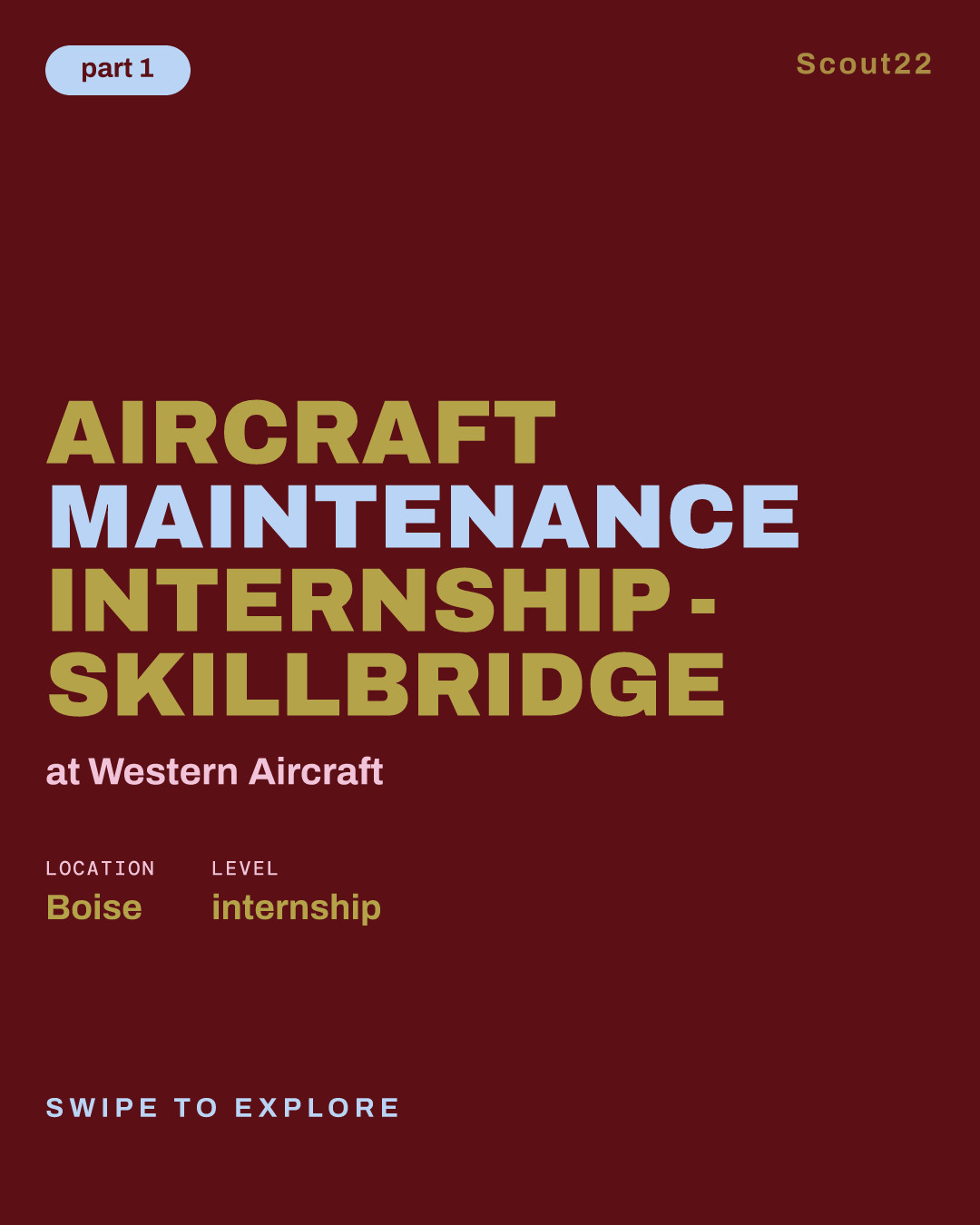 Aircraft Maintenance Internship - SkillBridge at Western Aircraft