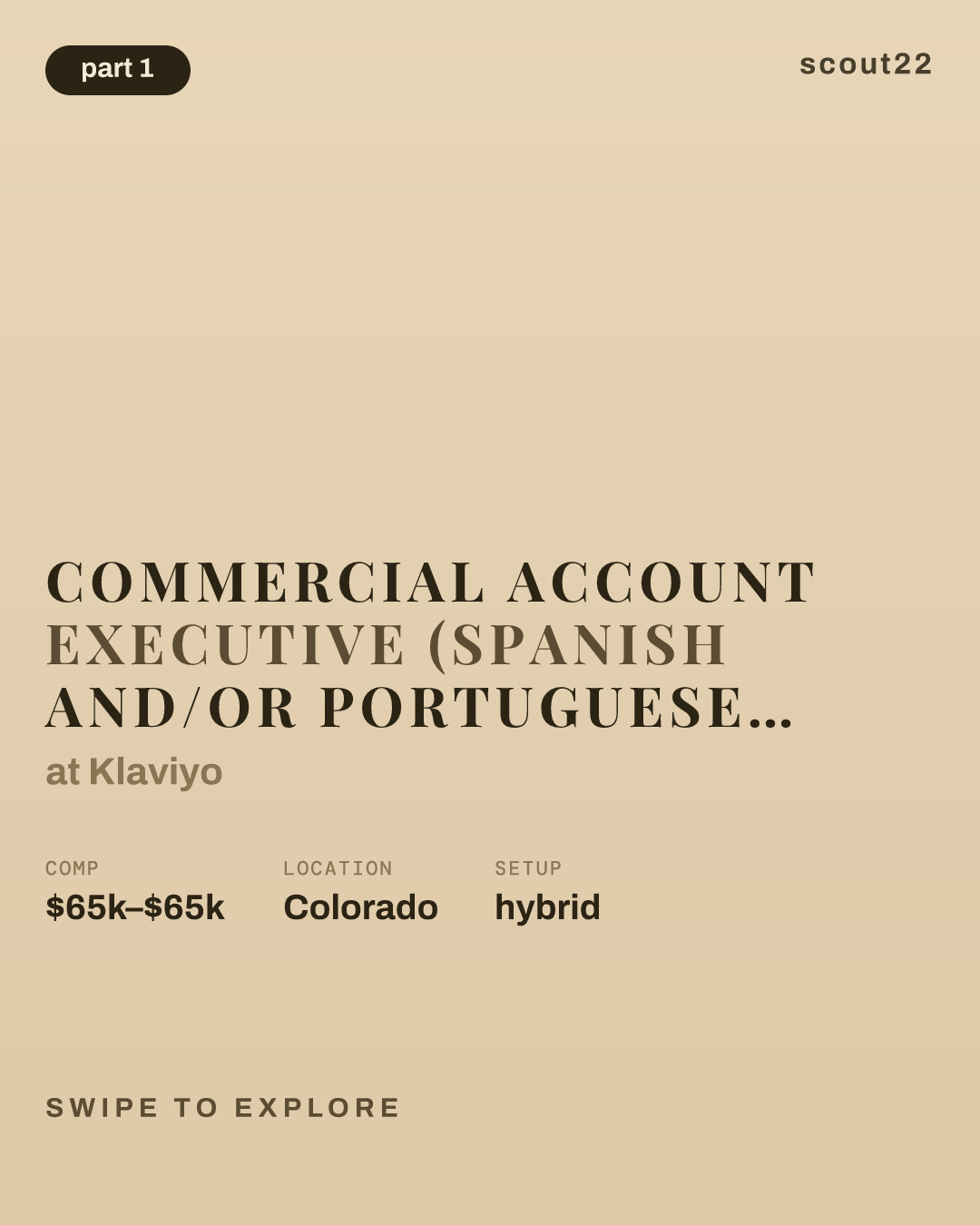 Commercial Account Executive (Spanish and/or Portuguese Speaking) at Klaviyo