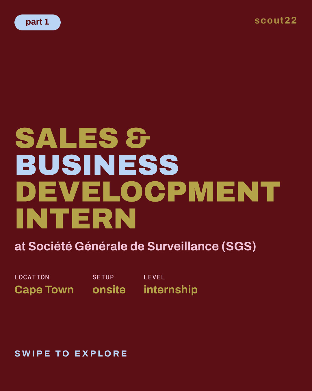 Sales & Business Develocpment Intern at Société Générale de Surveillance (SGS)
