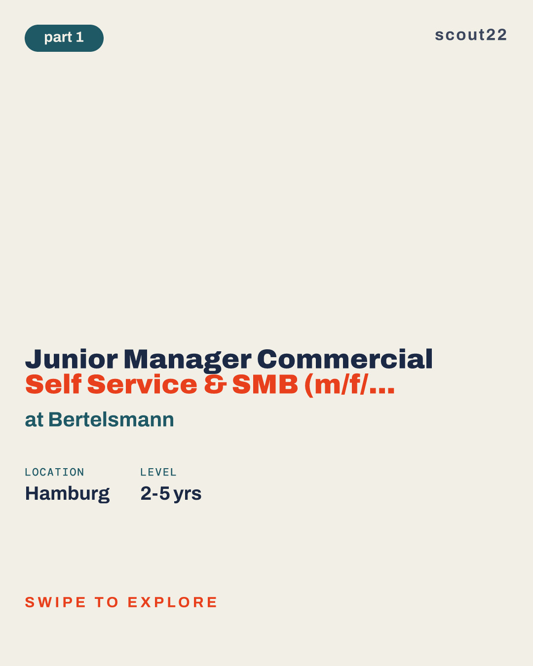 Junior Manager Commercial Self Service & SMB (m/f/d) at Bertelsmann