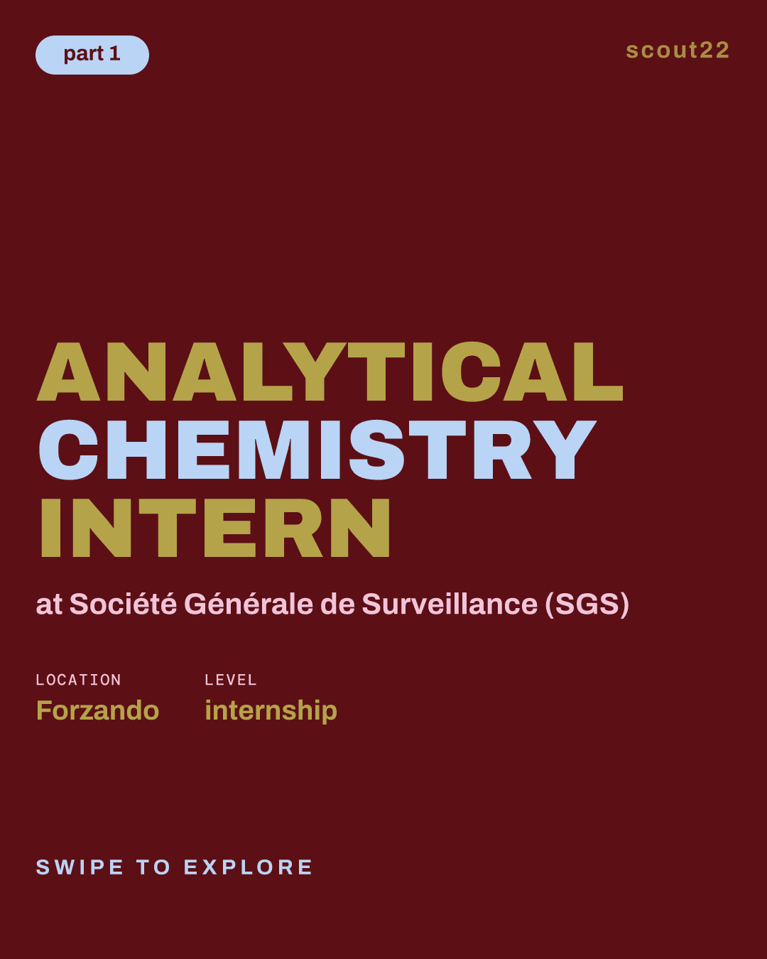 Analytical Chemistry Intern at Société Générale de Surveillance (SGS)