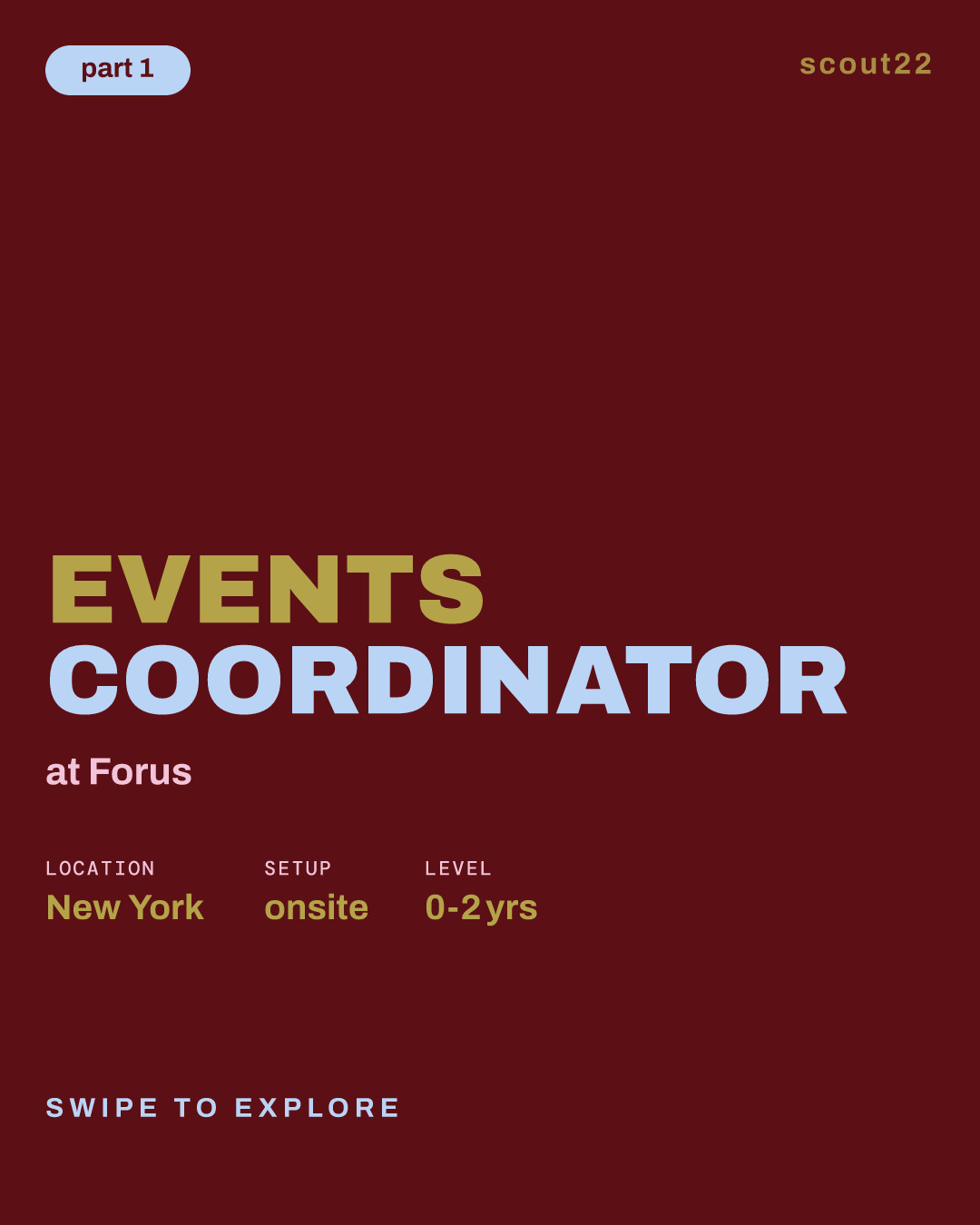 Events Coordinator at Forus