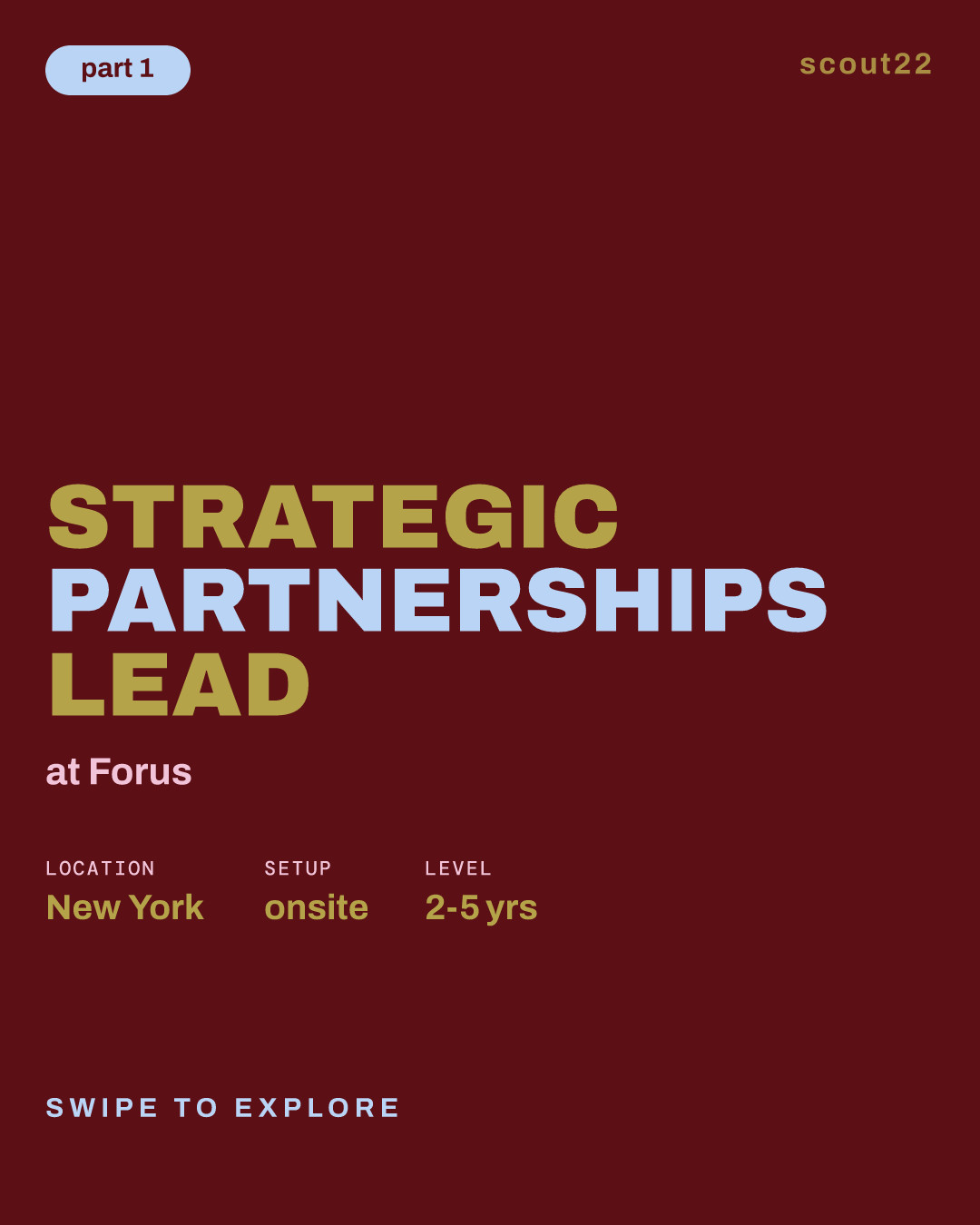 Strategic Partnerships Lead at Forus
