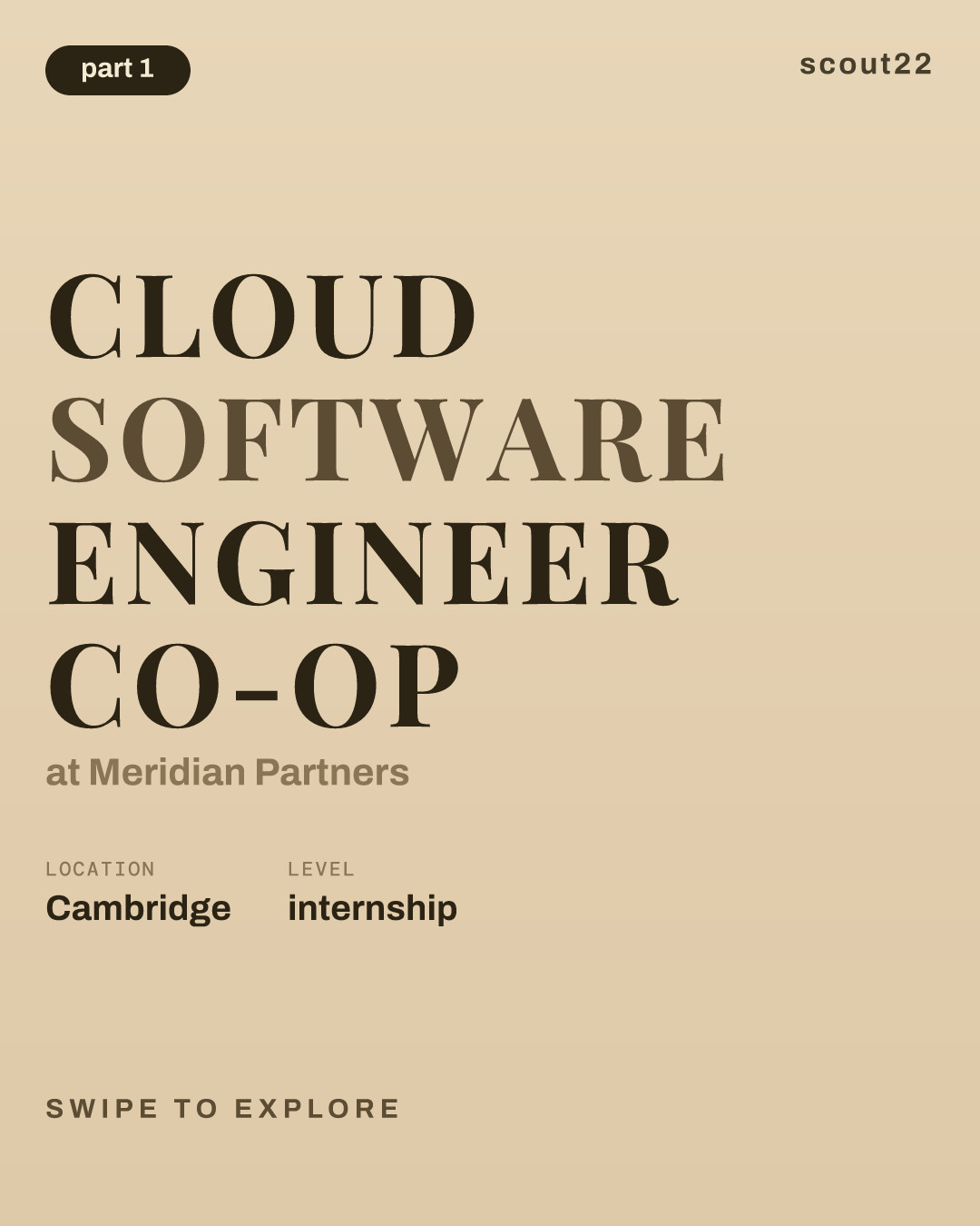 Cloud Software Engineer Co-op at Meridian Partners