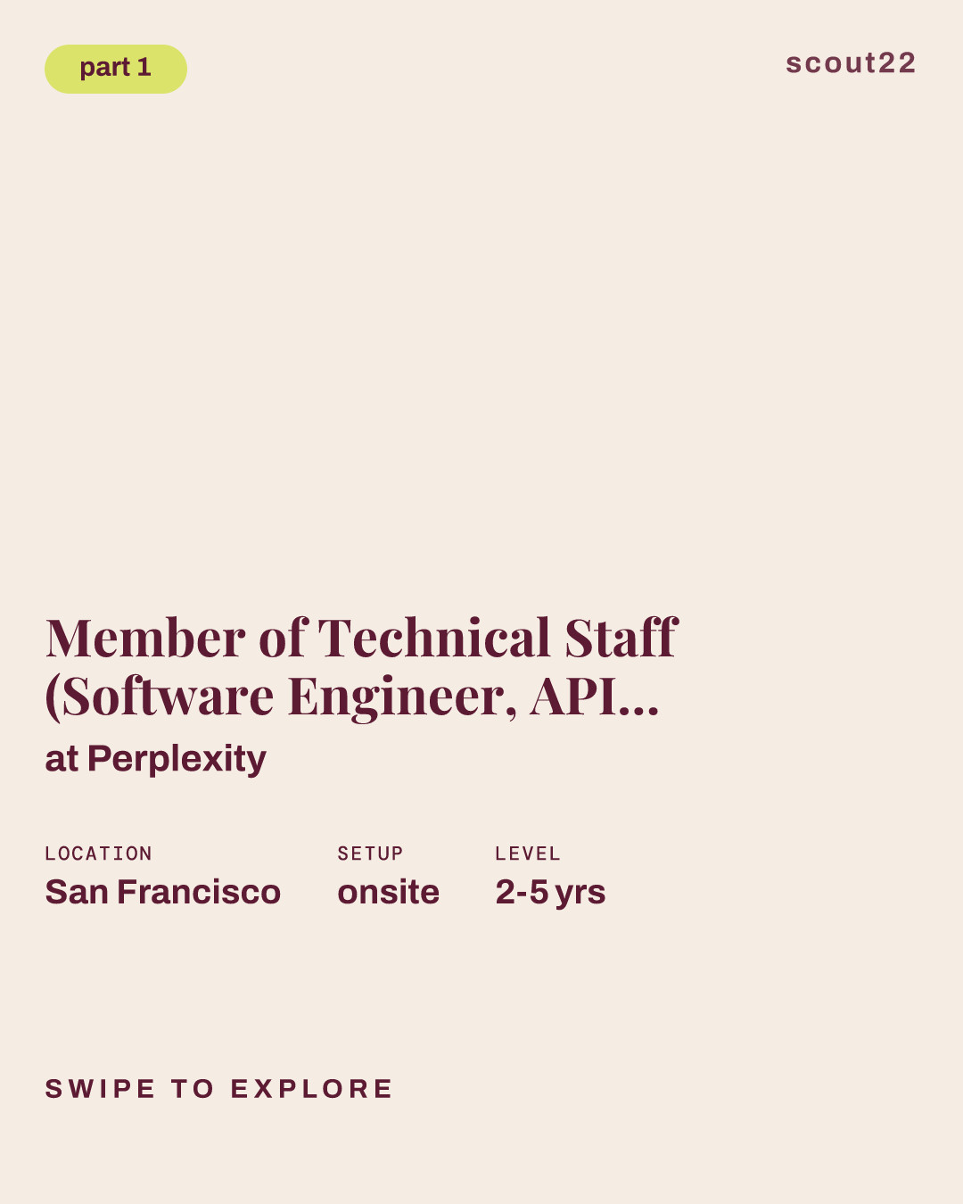 Member of Technical Staff (Software Engineer, API Platform) at Perplexity