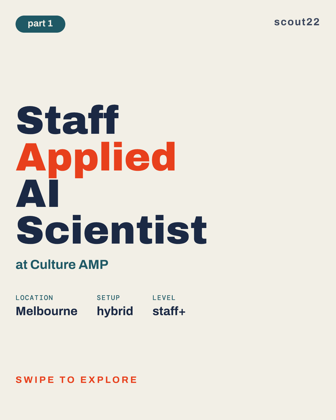 Staff Applied AI Scientist at Culture AMP
