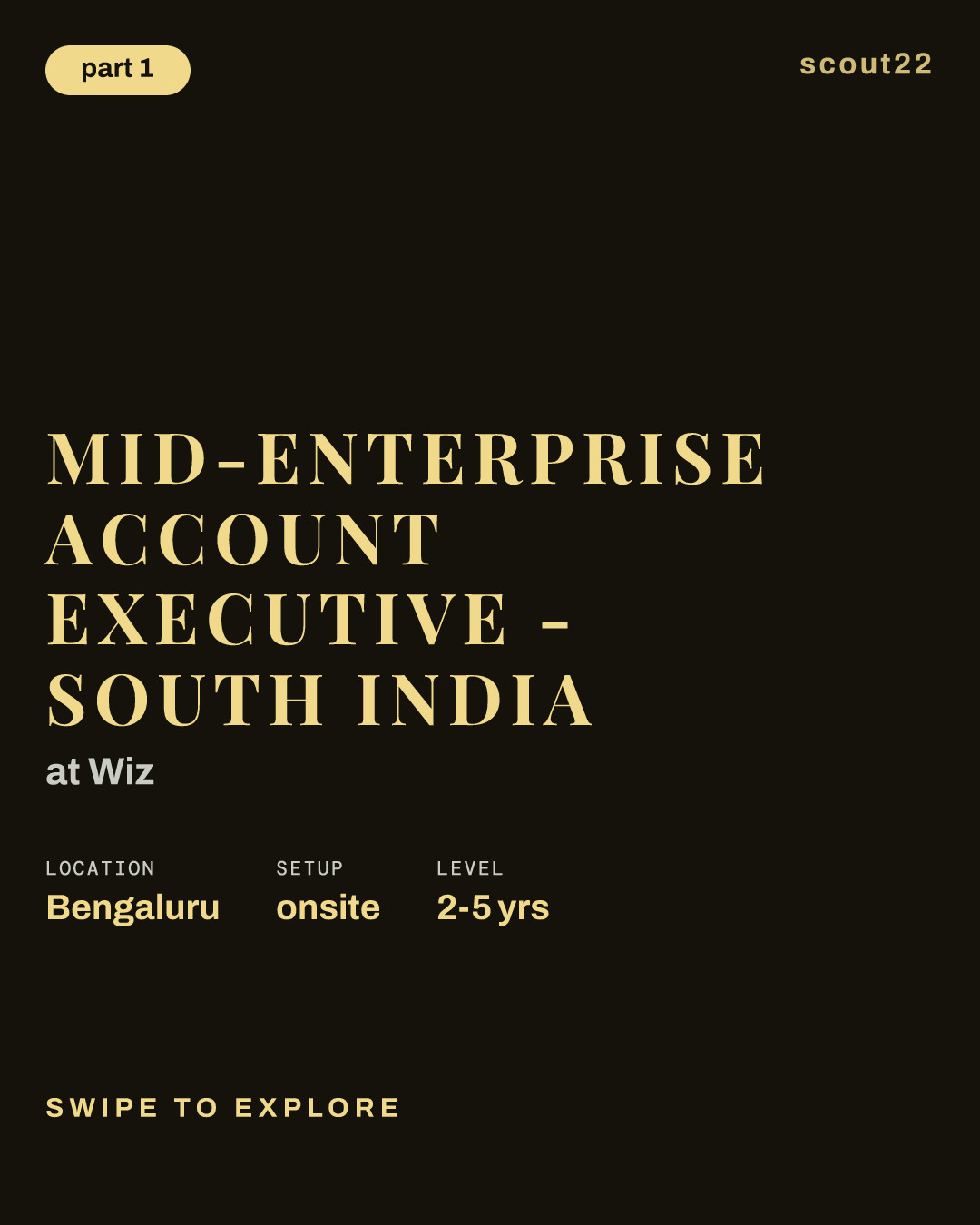 Mid-Enterprise Account Executive - South India at Wiz