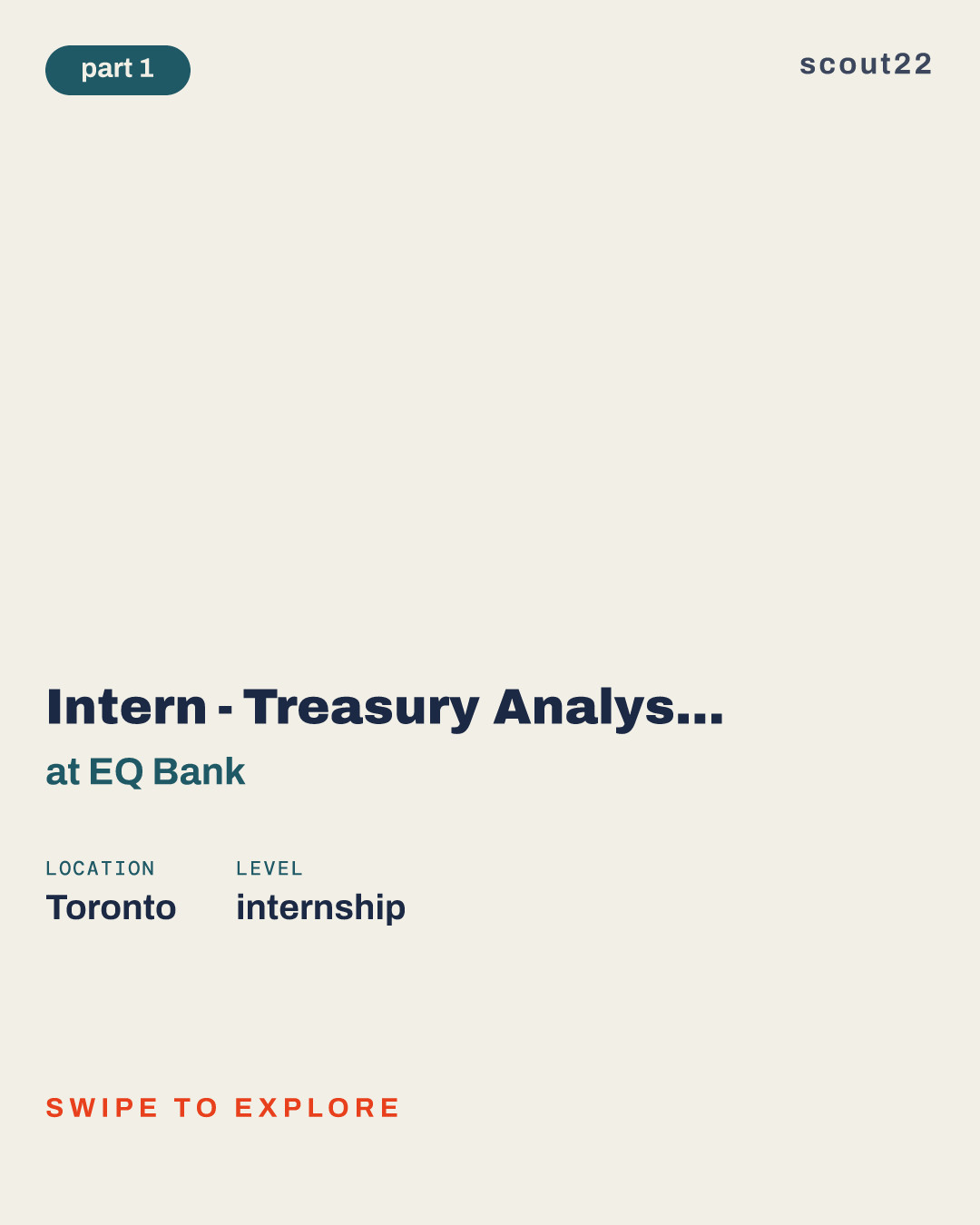 Intern - Treasury Analyst, Winter 2027 at EQ Bank