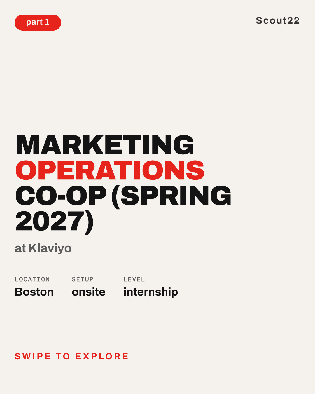 Marketing Operations Co-op (Spring 2027) at Klaviyo