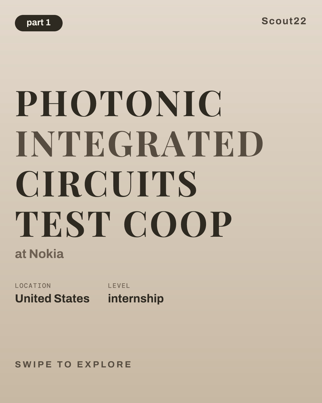 Photonic Integrated Circuits Test Coop at Nokia