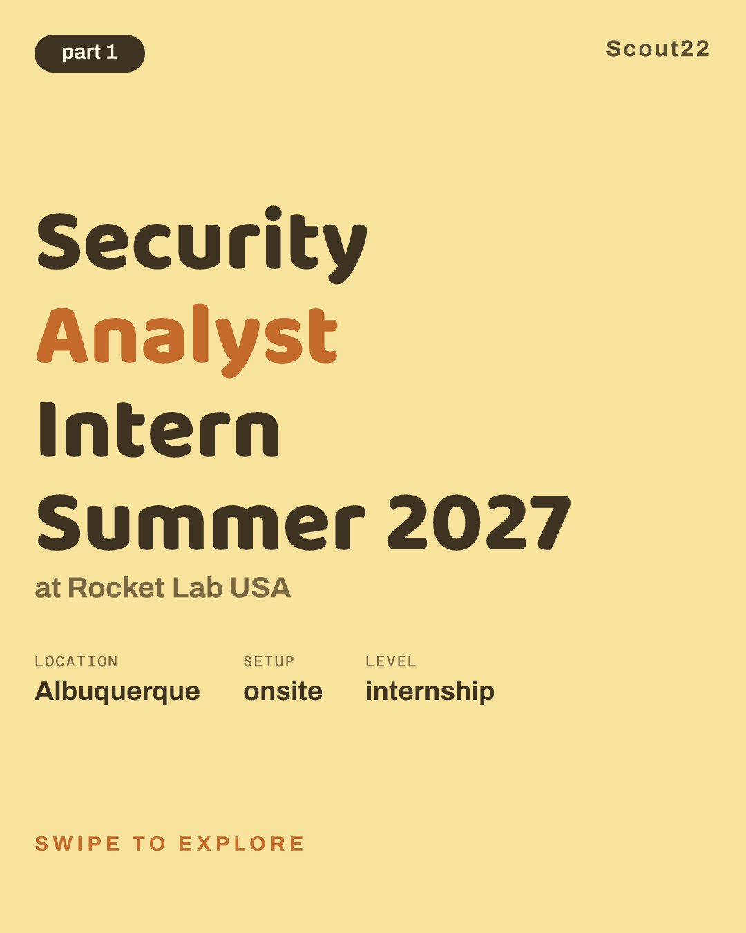 Security Analyst Intern Summer 2027 at Rocket Lab USA