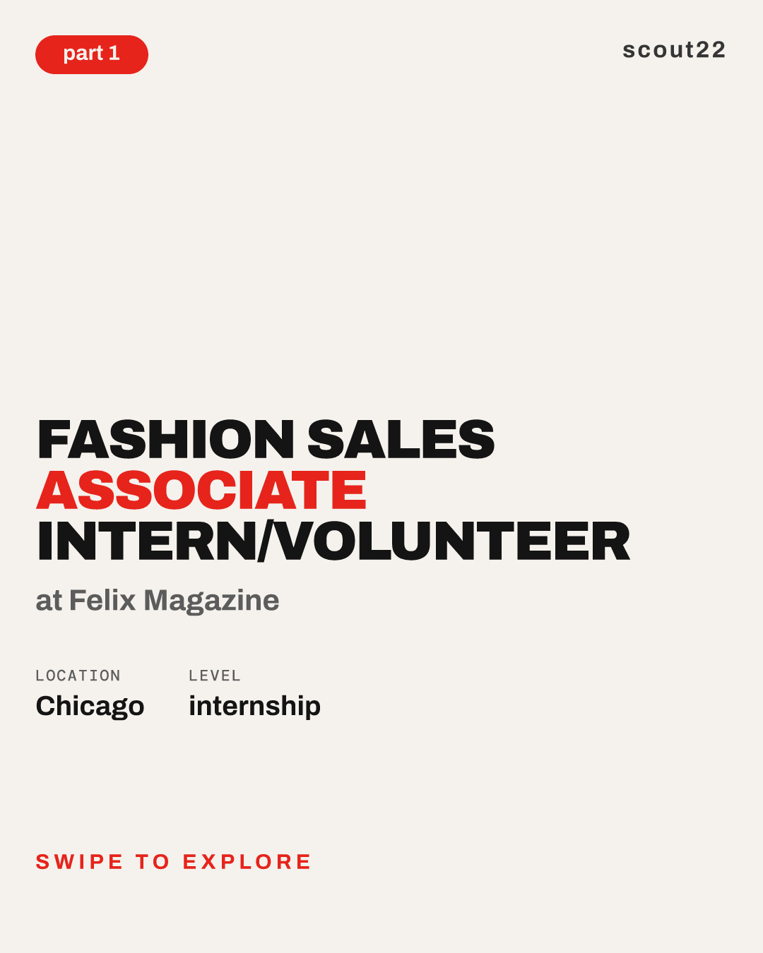Fashion Sales Associate Intern/Volunteer at Felix Magazine