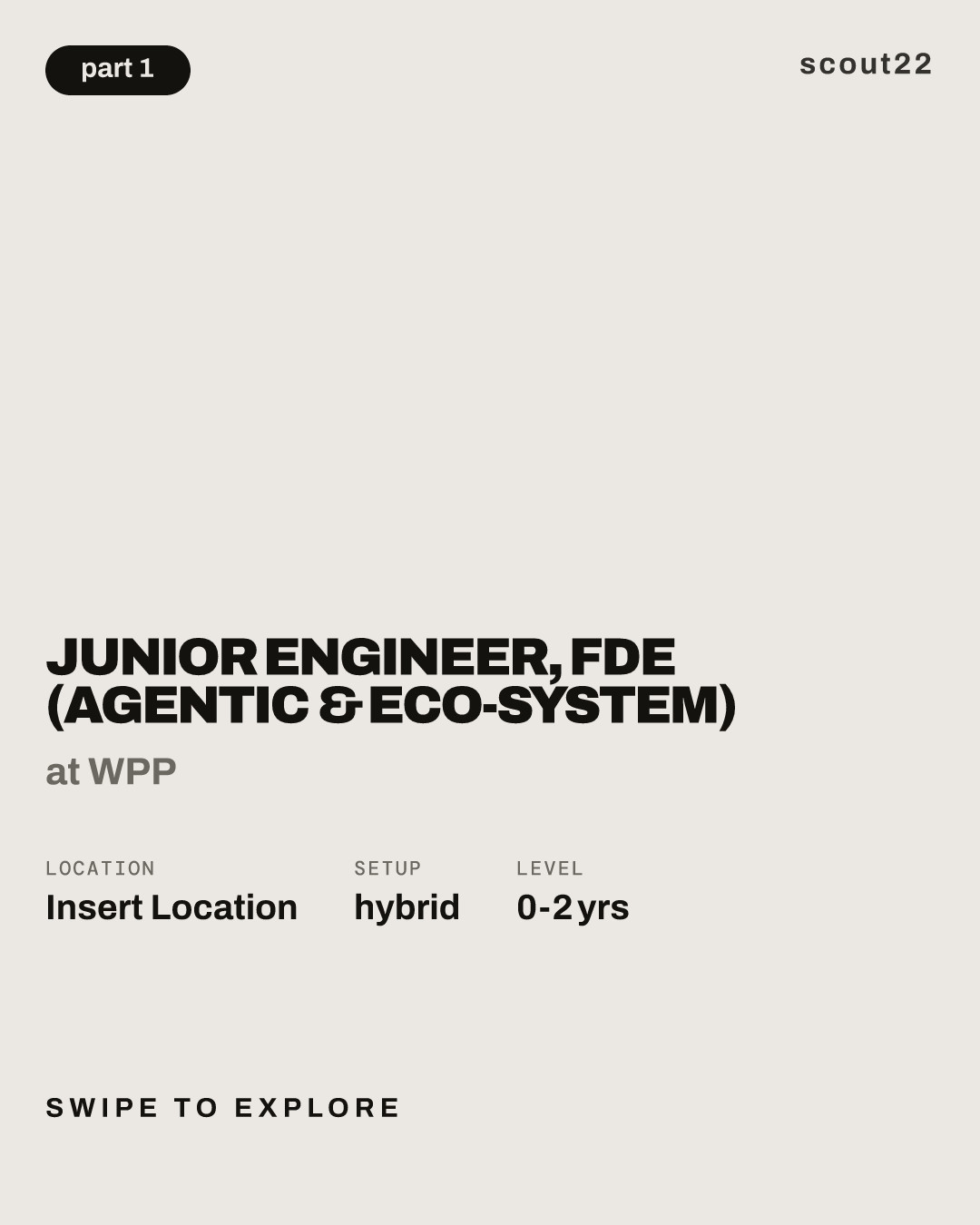 Junior Engineer, FDE (Agentic & Eco-System) at WPP