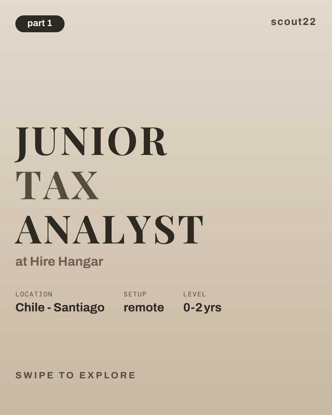 Junior Tax Analyst at Hire Hangar