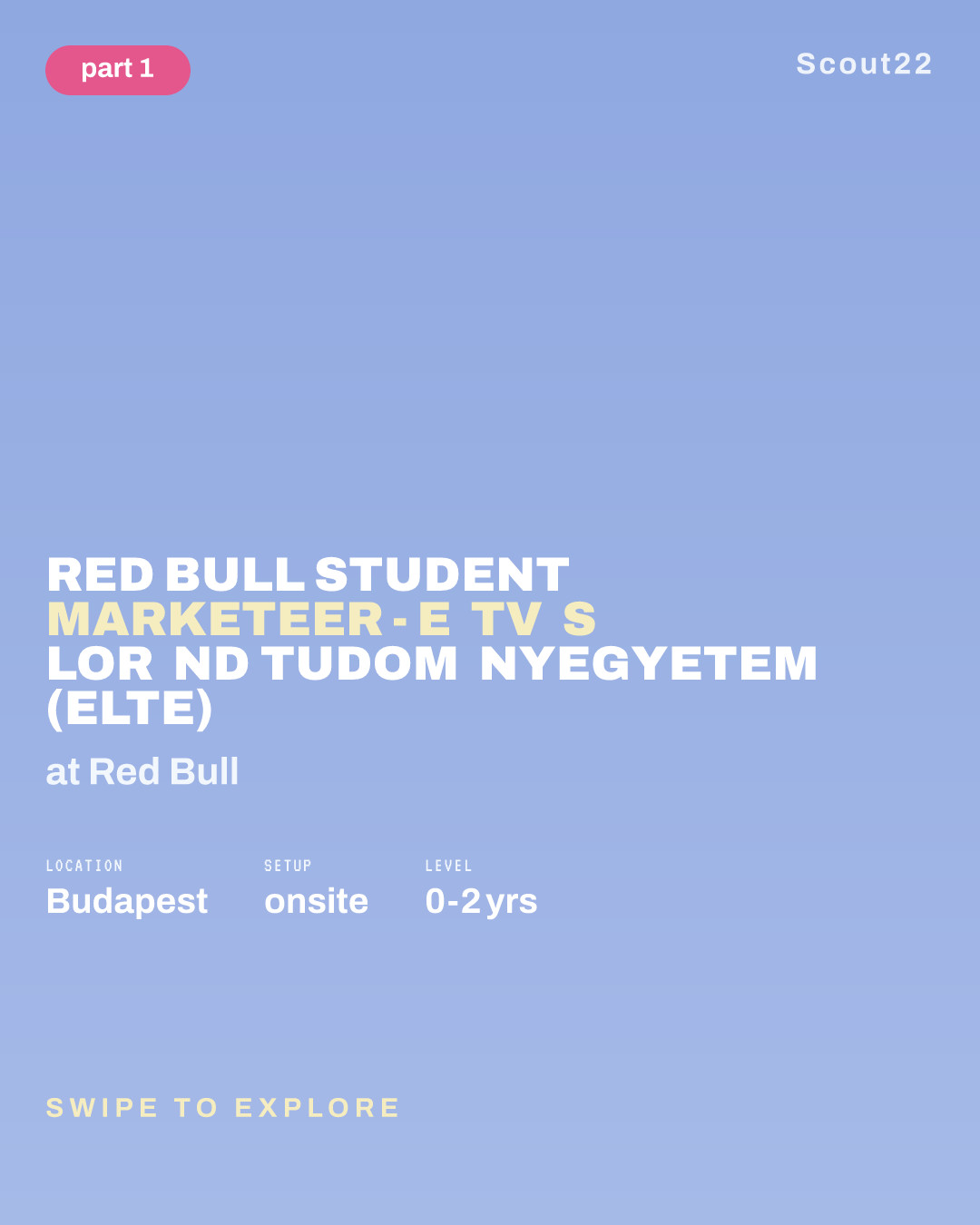 Red Bull Student Marketeer - Eötvös Loránd Tudományegyetem (ELTE) at Red Bull
