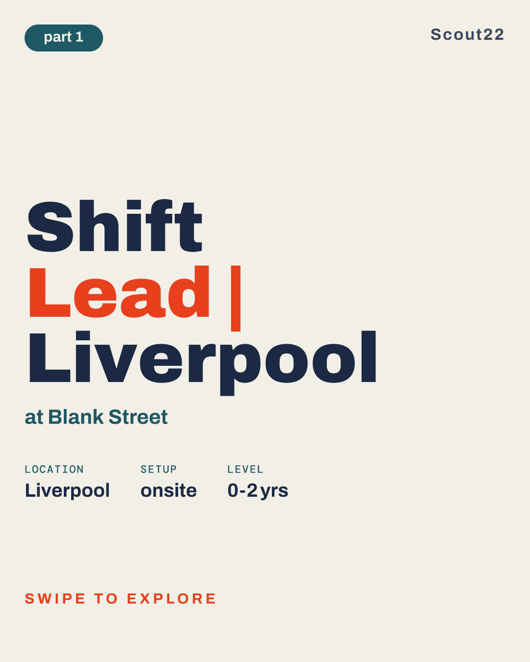 Shift Lead | Liverpool at Blank Street