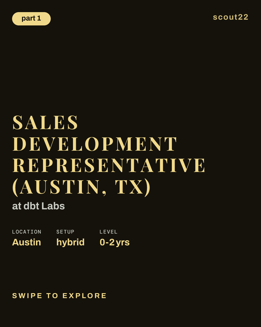 Sales Development Representative (Austin, TX) at dbt Labs