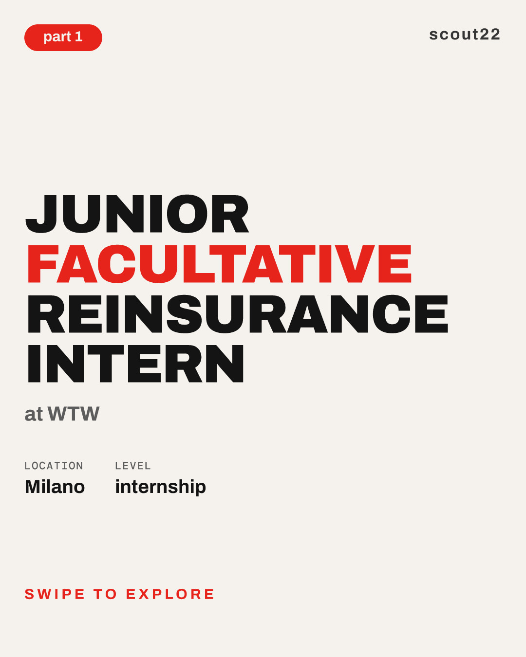 Junior Facultative Reinsurance Intern at WTW